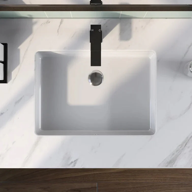 DeerValley DV-1U202 Undermount Bathroom Sinks Durable Non-Porous - Image 4