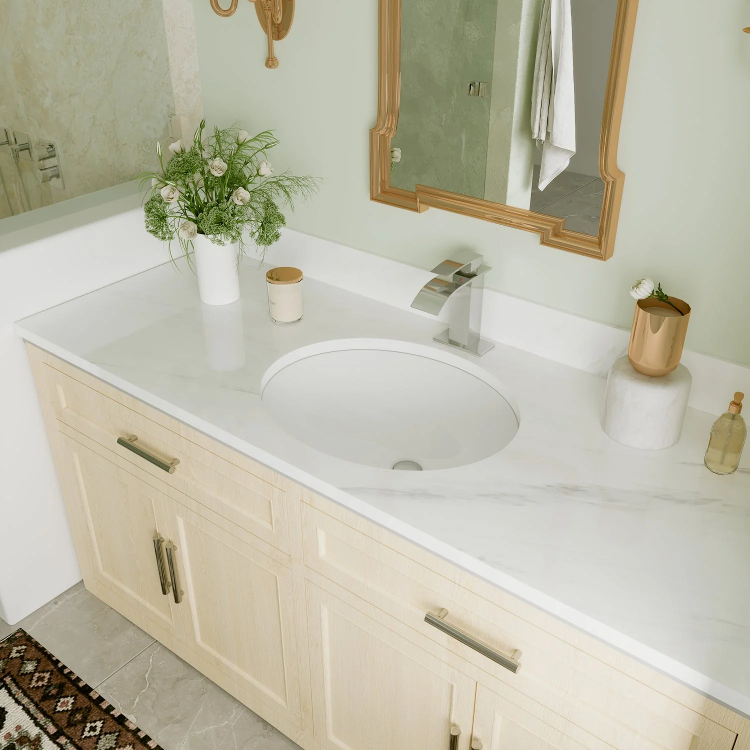 DeerValley DV-1U301 Undermount Bathroom Sinks, High-Temp Ceramic Scratch-Resist, Great Drain & Front Overflow - Image 12
