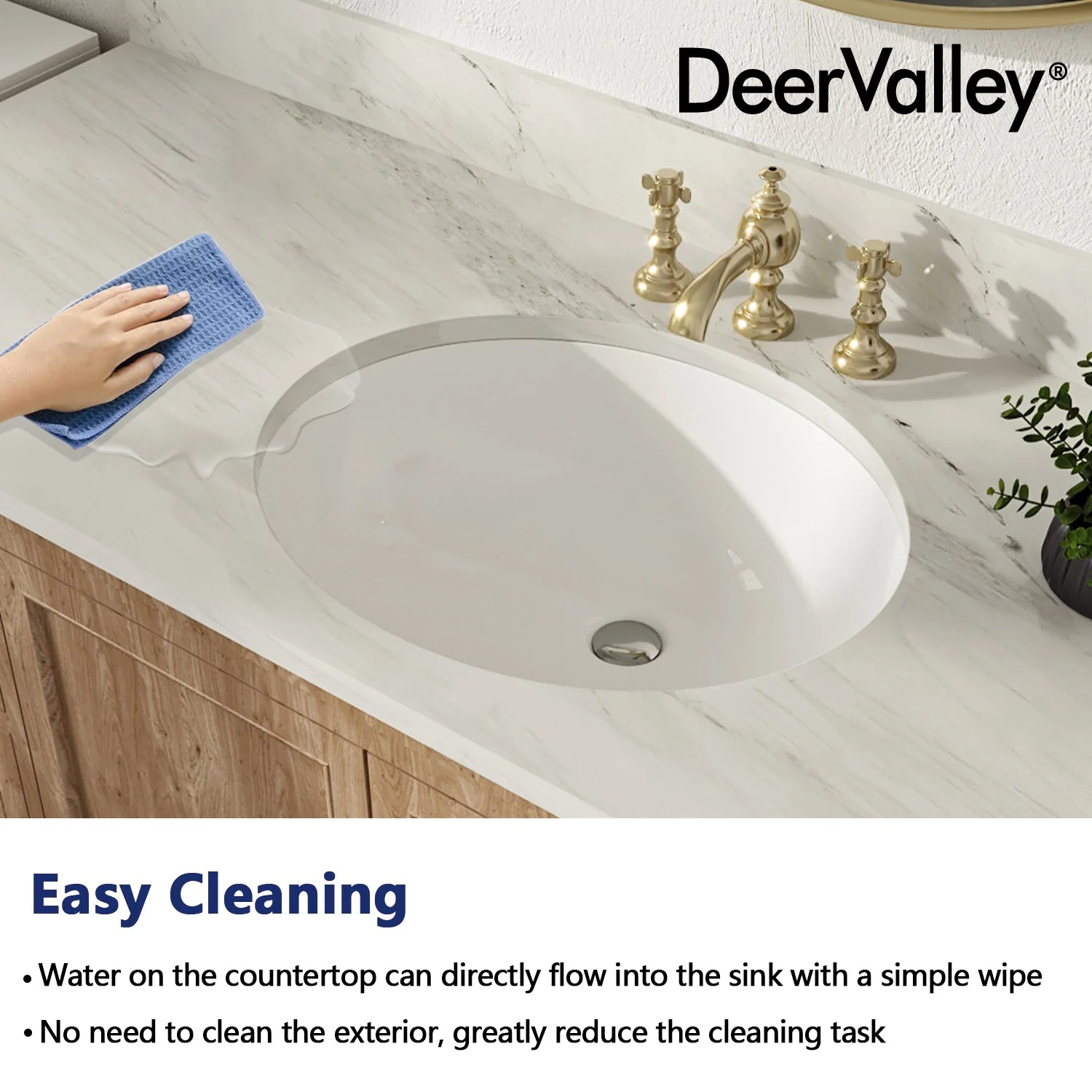 LIBERTY 17" X 14" Oval Undermount Bathroom Sink, Overflow Hole - Image 10