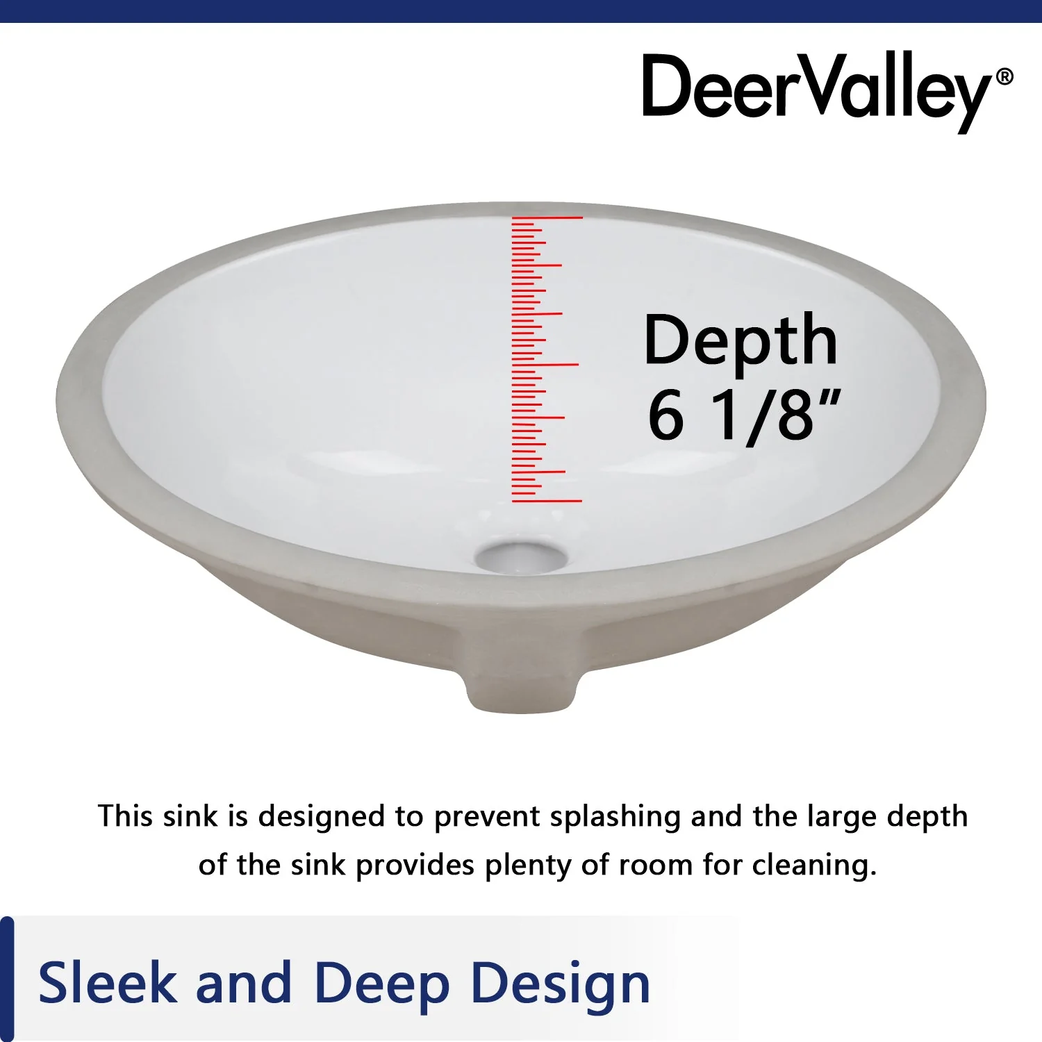 LIBERTY 17" X 14" Oval Undermount Bathroom Sink, Overflow Hole - Image 8