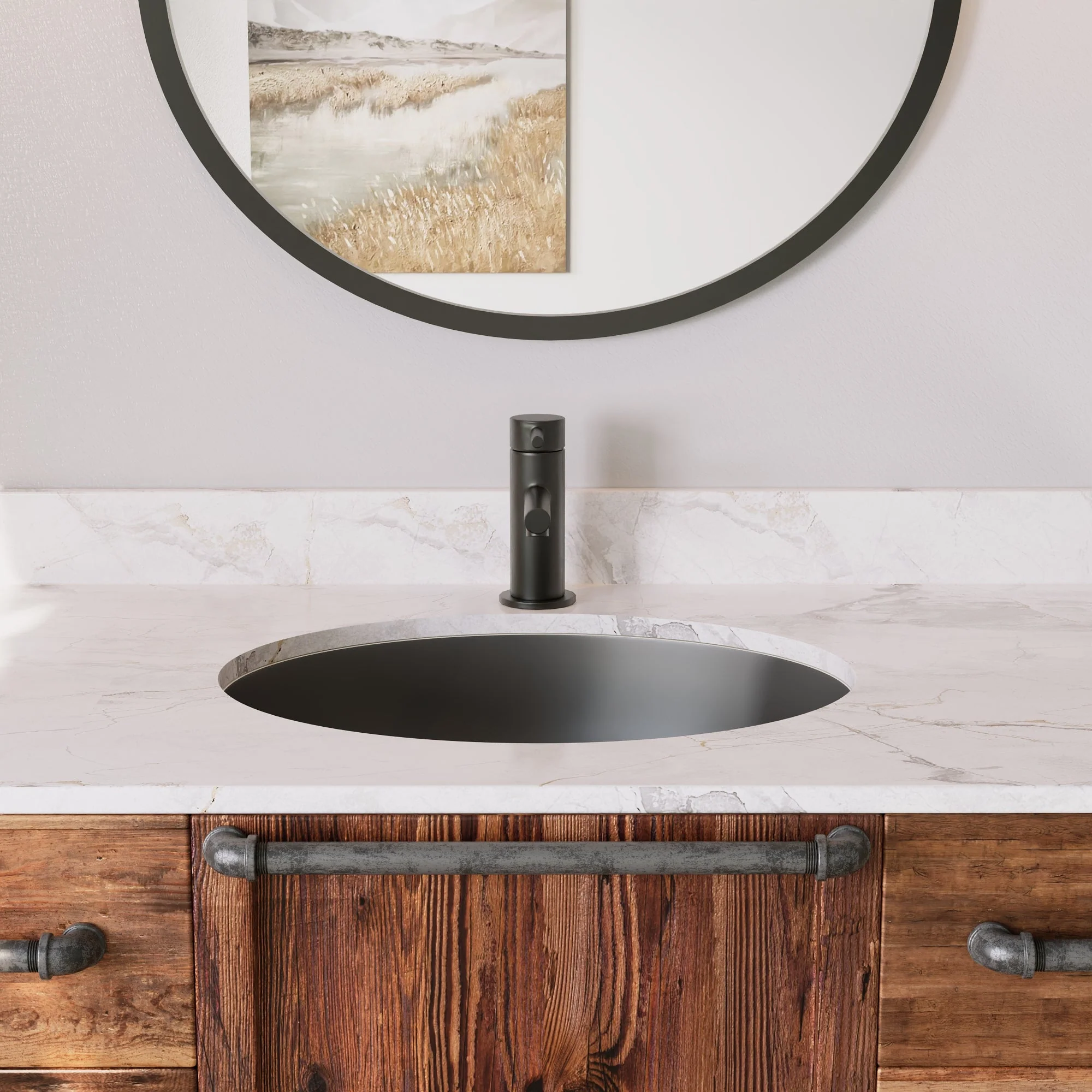 SYMMETRY 18" X 15" Oval Undermount Bathroom Sink, Overflow Hole With Multiple Colors - Image 10