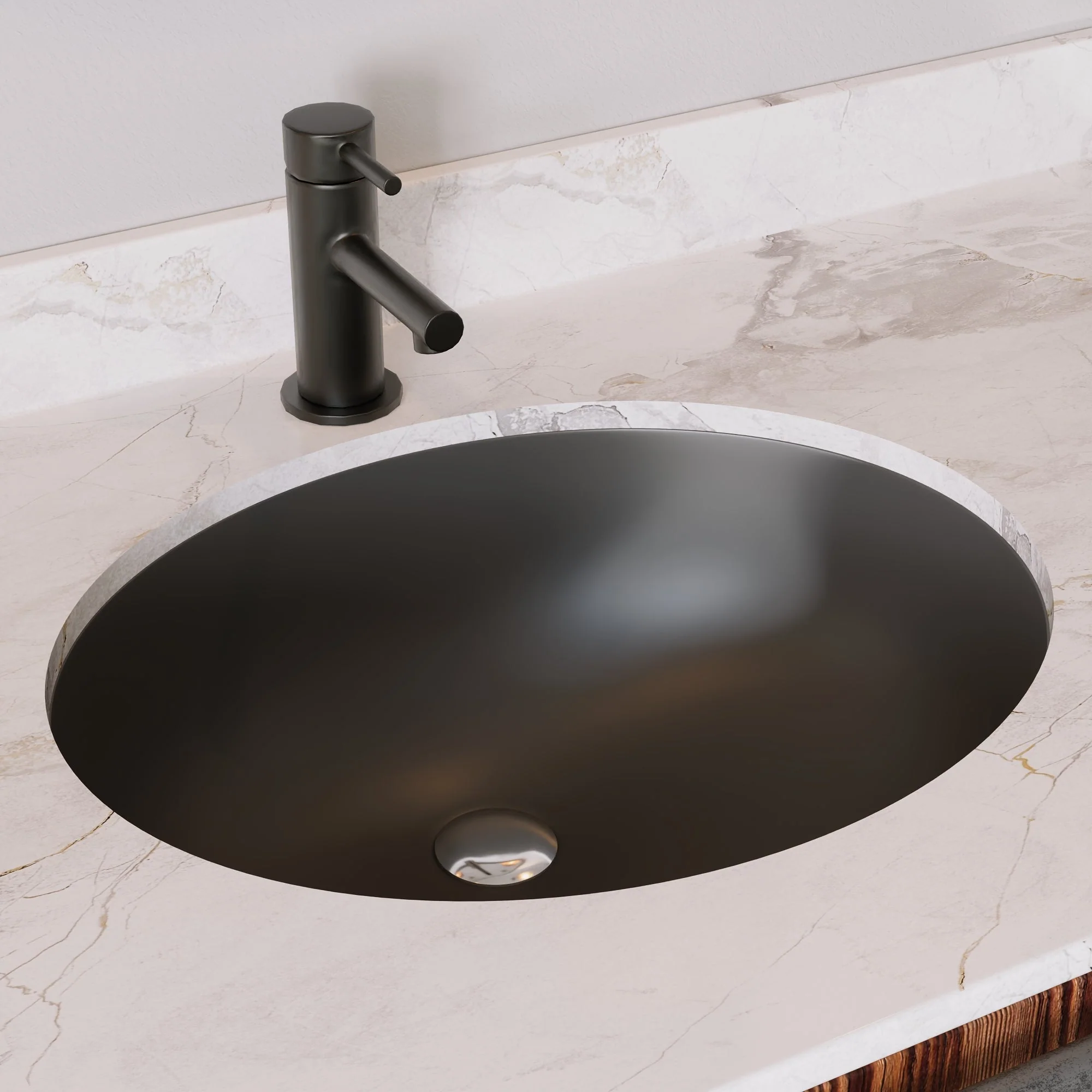 SYMMETRY 18" X 15" Oval Undermount Bathroom Sink, Overflow Hole With Multiple Colors - Image 11