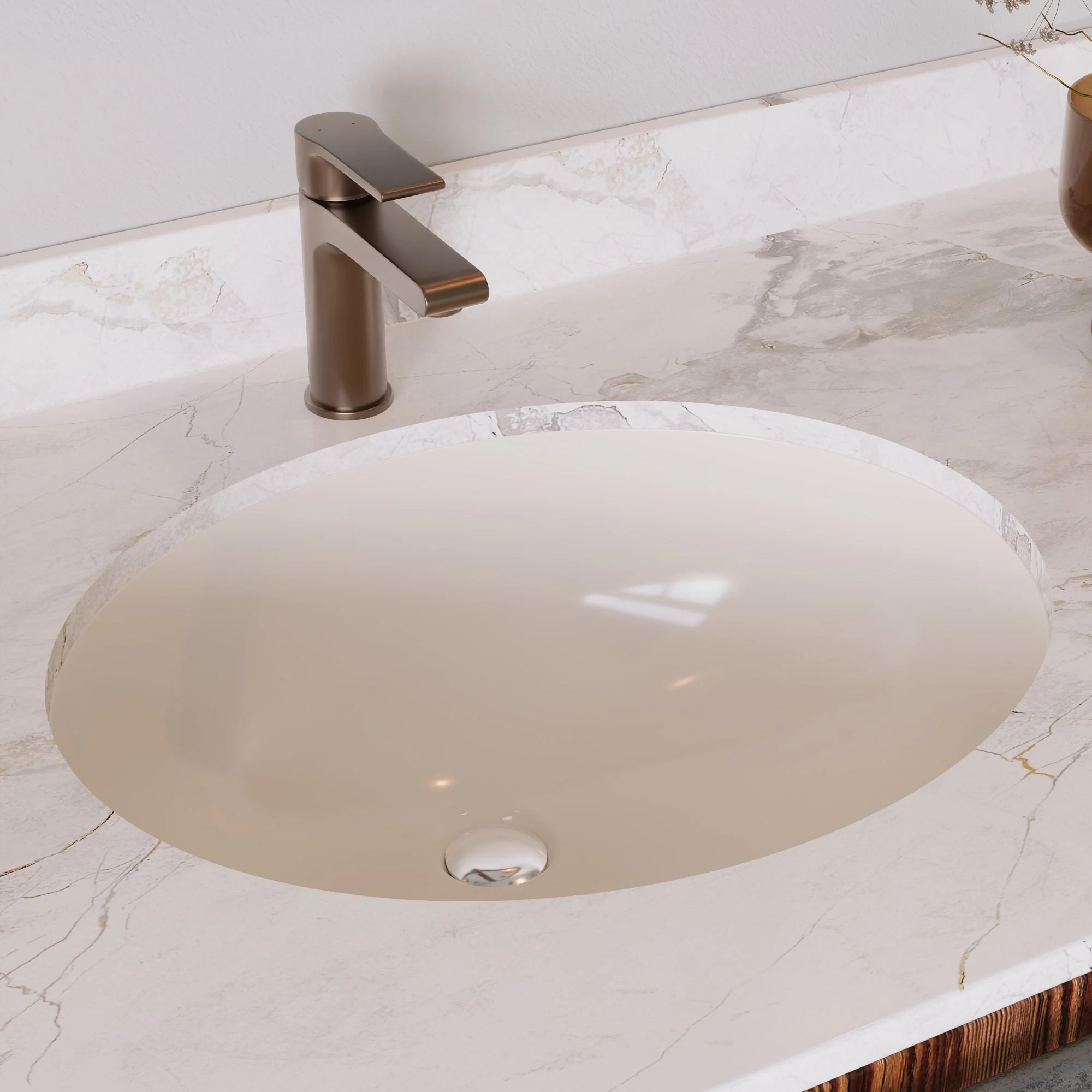 SYMMETRY 18" X 15" Oval Undermount Bathroom Sink, Overflow Hole With Multiple Colors - Image 18