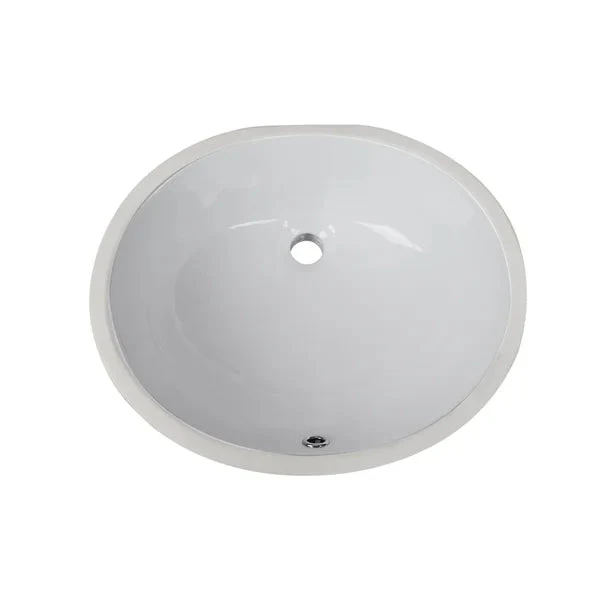 SYMMETRY 19 1/2" X 15 3/4" Oval Undermount Bathroom Sink, Overflow Hole - Image 2