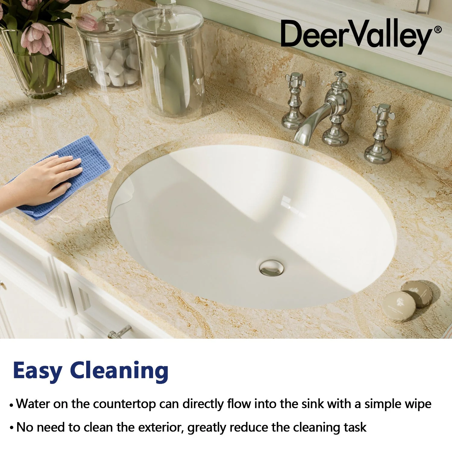 SYMMETRY 19 1/2" X 15 3/4" Oval Undermount Bathroom Sink, Overflow Hole - Image 7