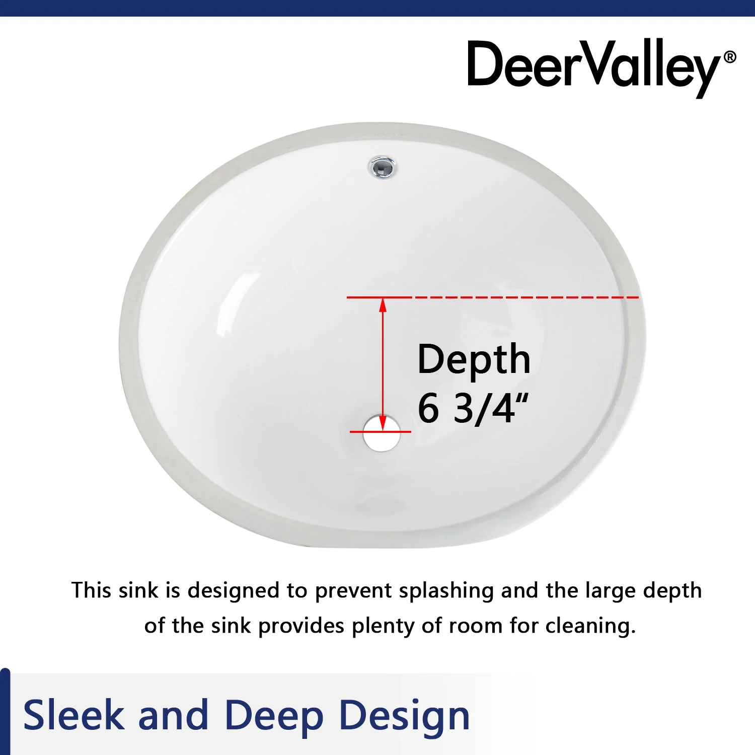 SYMMETRY 19 1/2" X 15 3/4" Oval Undermount Bathroom Sink, Overflow Hole - Image 8