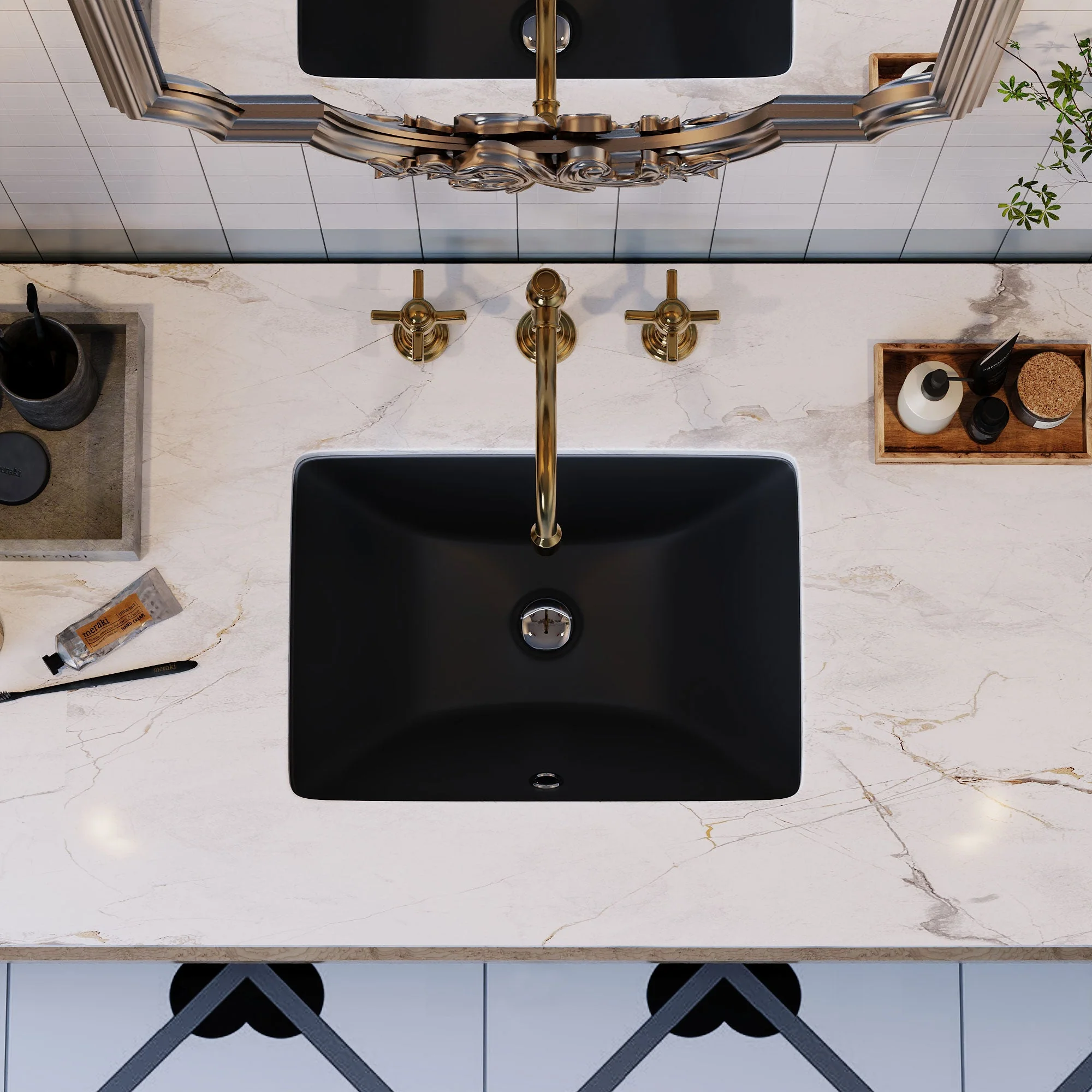 DeerValley DV-1U306 Undermount Bathroom Sinks, Modern Smooth Ceramic Easy-Clean, Excellent Drain & 1.75" Hole - Image 13