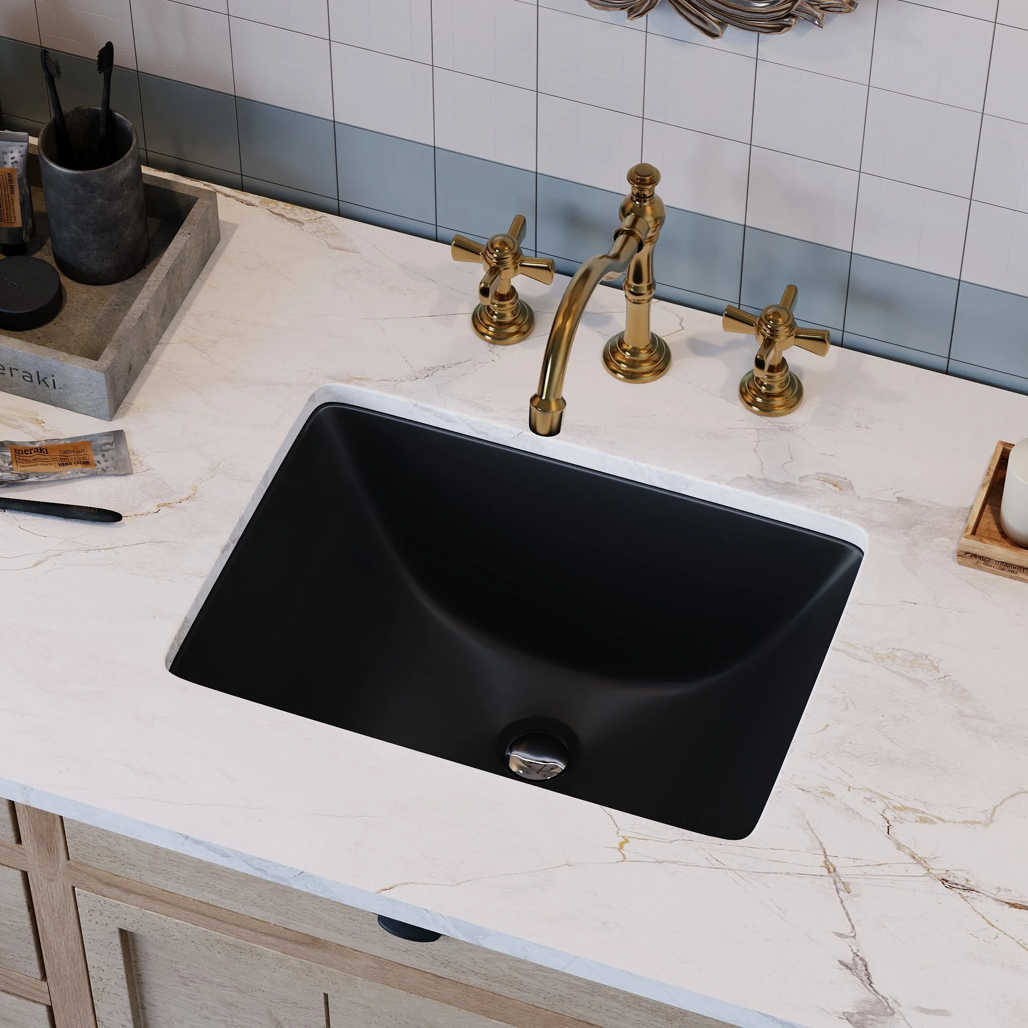 DeerValley DV-1U306 Undermount Bathroom Sinks, Modern Smooth Ceramic Easy-Clean, Excellent Drain & 1.75" Hole - Image 15