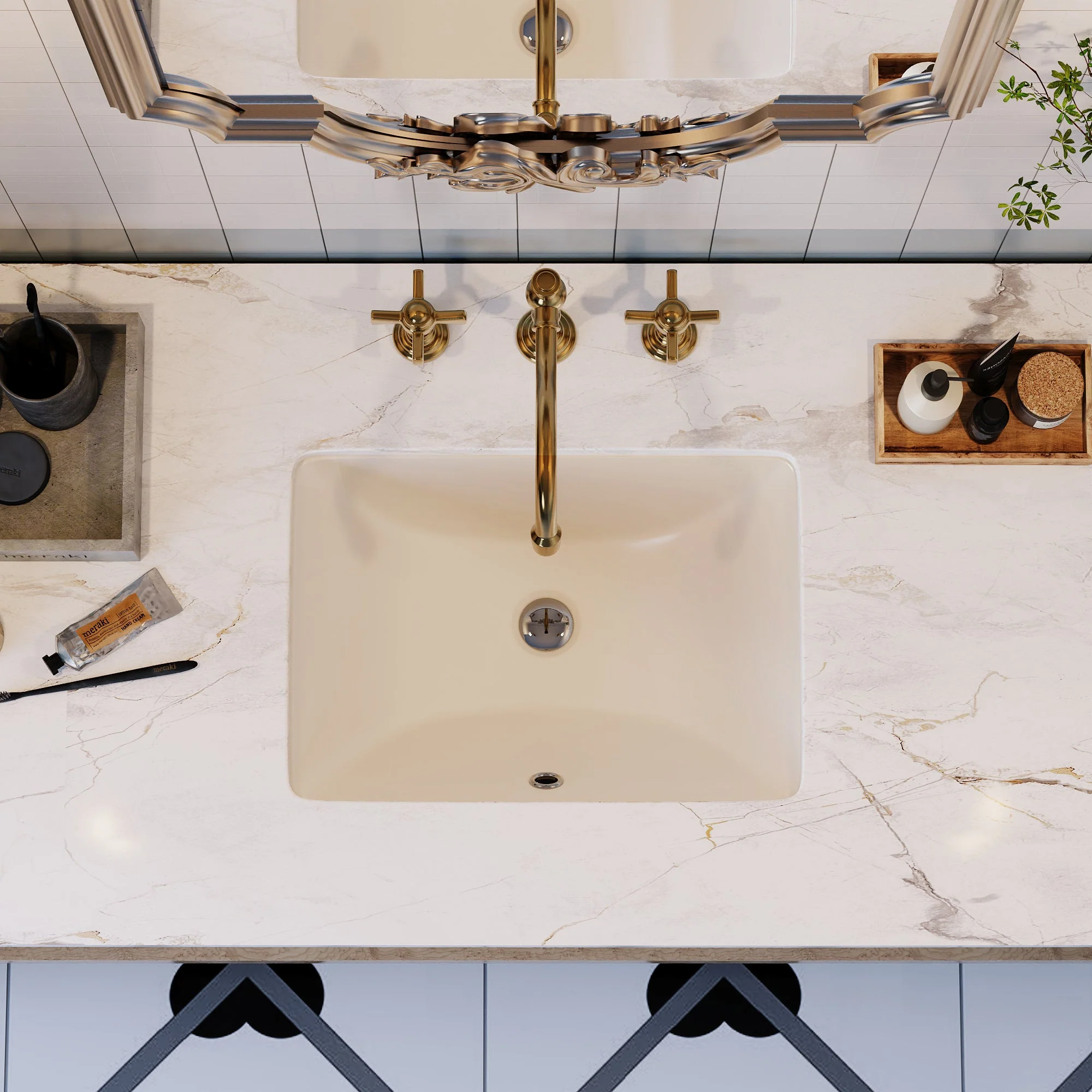 DeerValley DV-1U306 Undermount Bathroom Sinks, Modern Smooth Ceramic Easy-Clean, Excellent Drain & 1.75" Hole - Image 16
