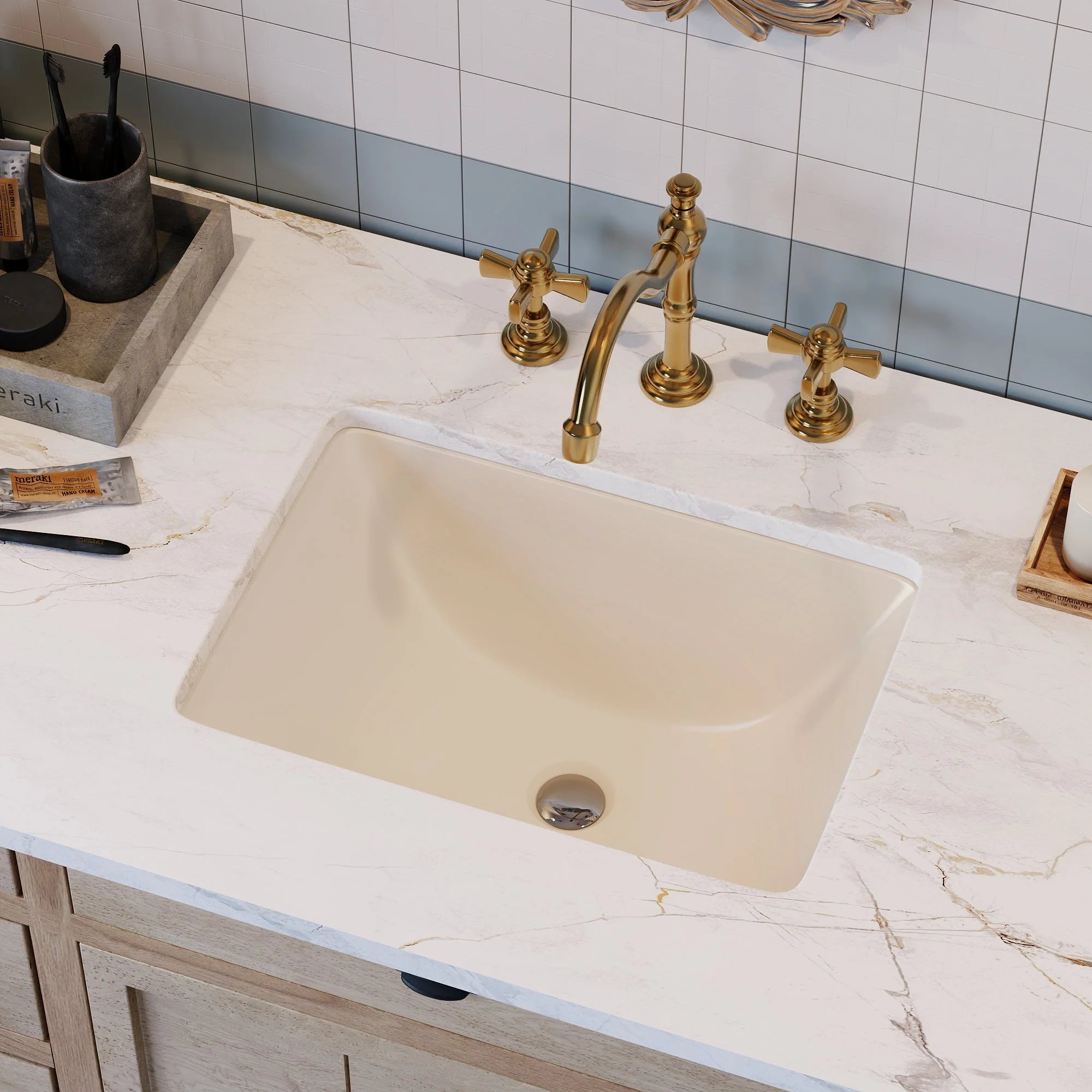 DeerValley DV-1U306 Undermount Bathroom Sinks, Modern Smooth Ceramic Easy-Clean, Excellent Drain & 1.75" Hole - Image 20