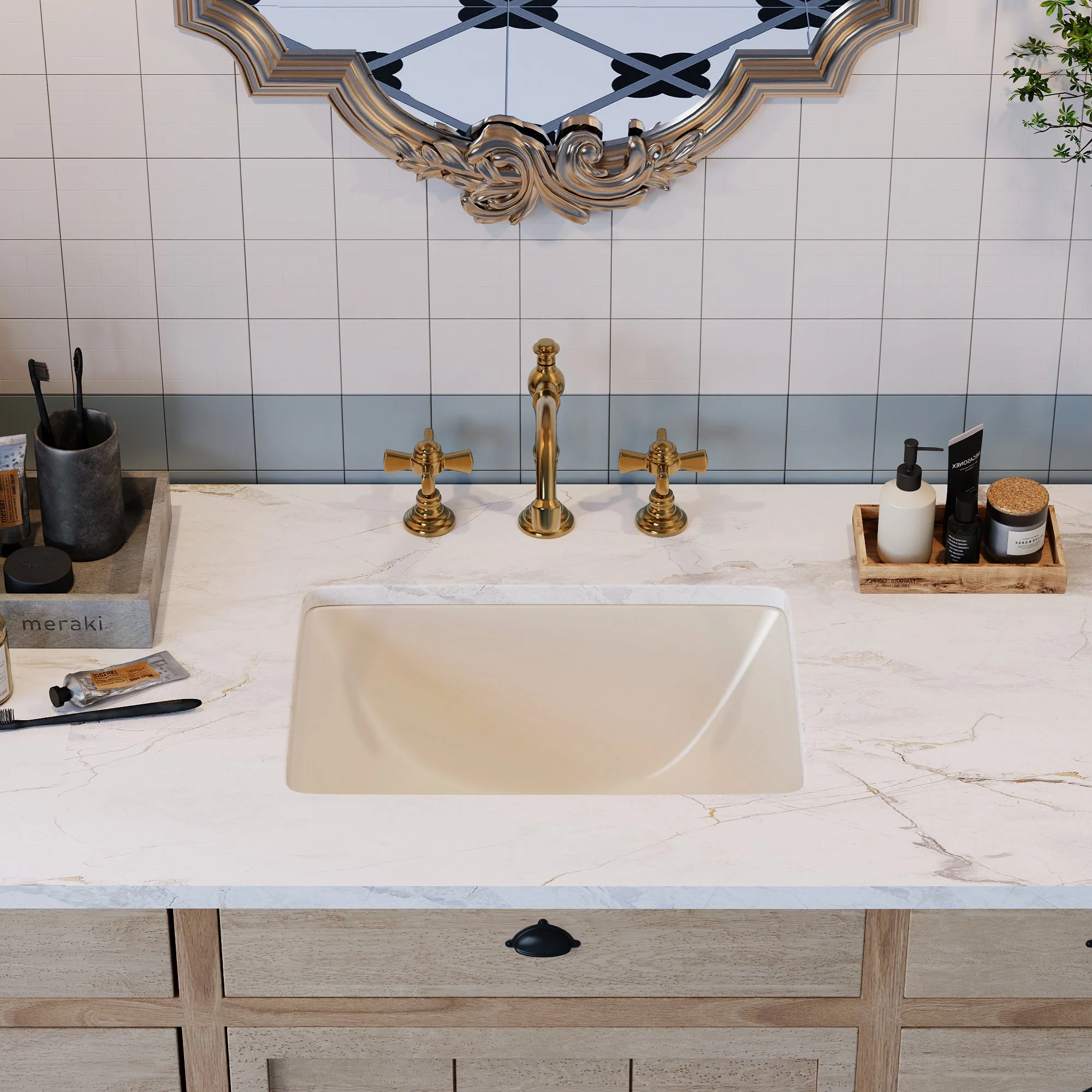 DeerValley DV-1U306 Undermount Bathroom Sinks, Modern Smooth Ceramic Easy-Clean, Excellent Drain & 1.75" Hole - Image 21