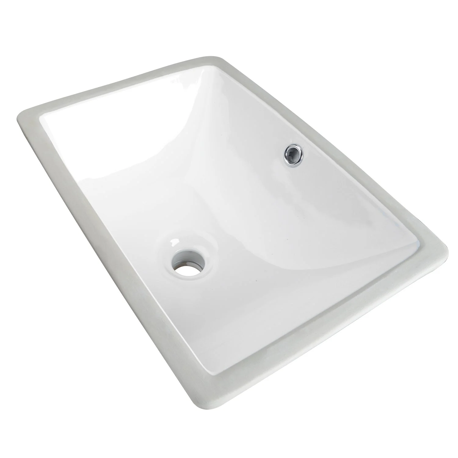 DeerValley DV-1U306 Undermount Bathroom Sinks, Modern Smooth Ceramic Easy-Clean, Excellent Drain & 1.75" Hole - Image 4