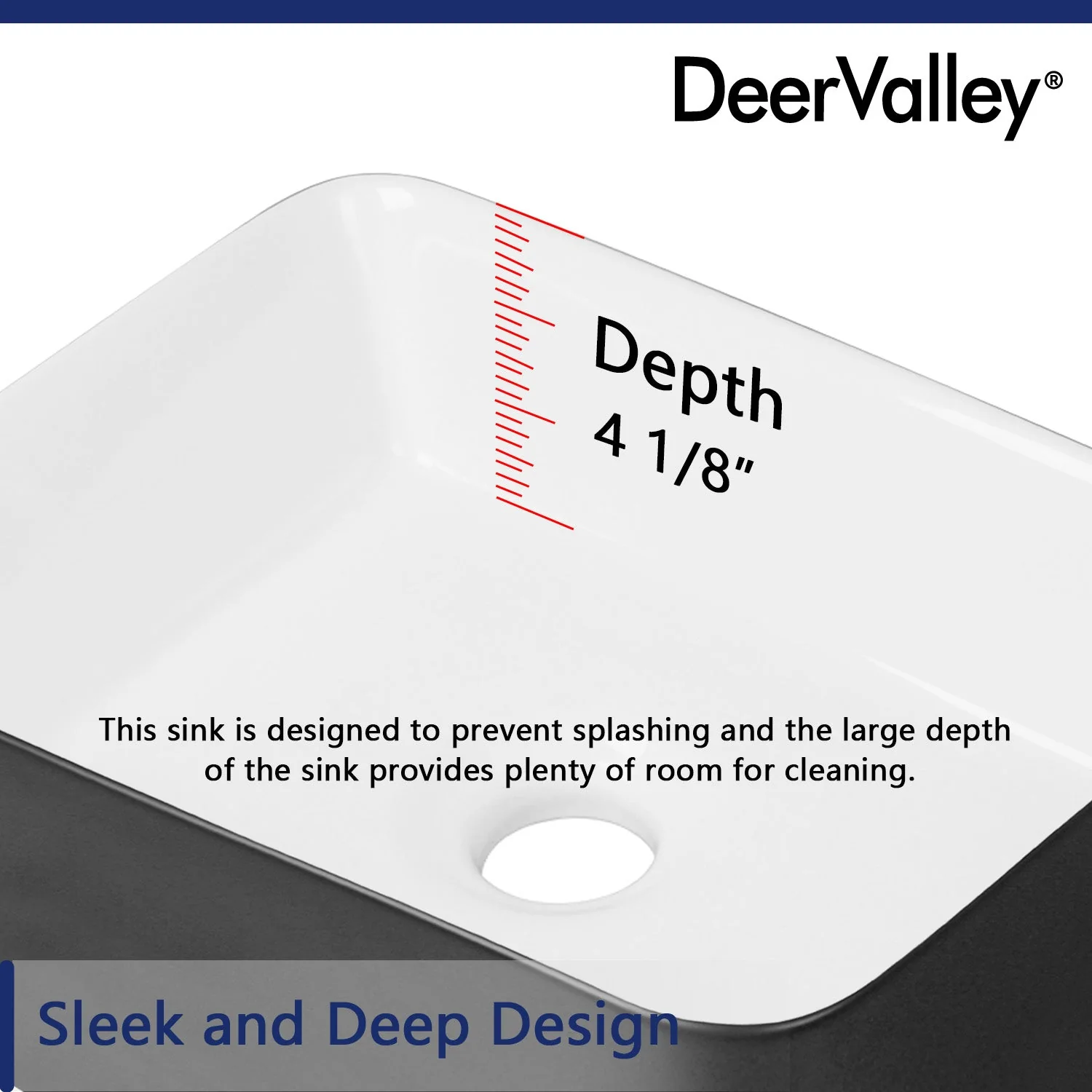 DeerValley DV-1V0001 Vessel Sinks Elegant Durable Ceramic Easy Install Scratch-Resistant - Image 19