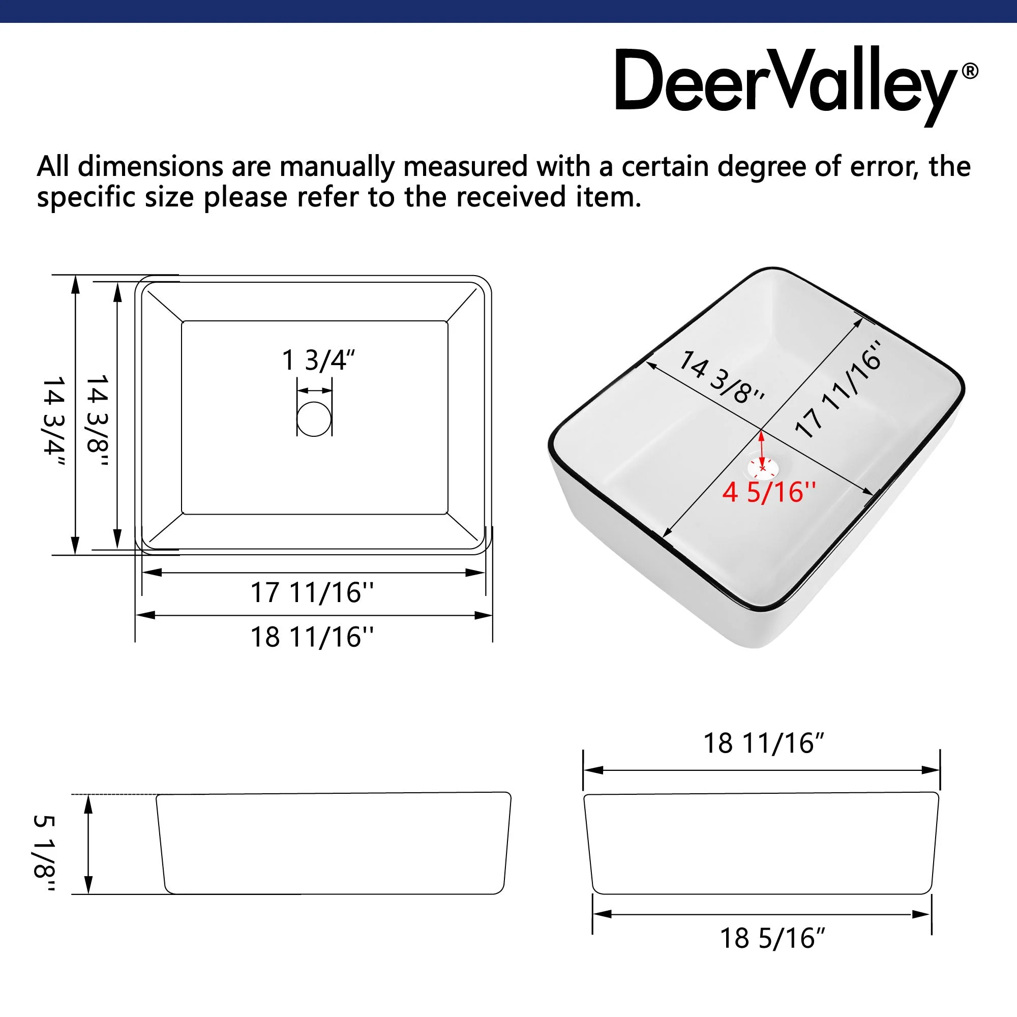 DeerValley DV-1V0002 Vessel Sinks Easy Install Scratch-Resistant Glossy Finish - Image 9