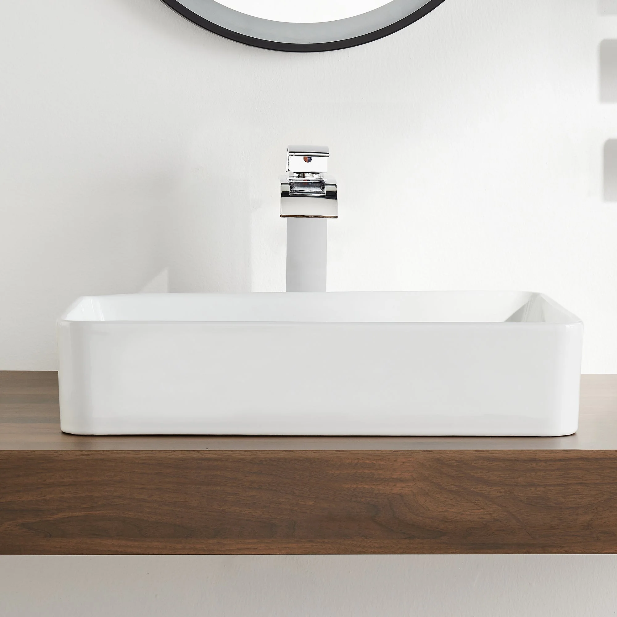 DeerValley DV-1V032 Rectangular Vessel Sinks Modern Minimalist Durable Ceramic - Image 4