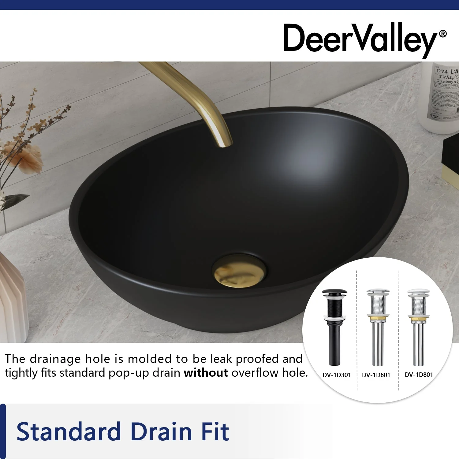 HORIZON 16" x 13" Oval Vessel Bathroom Sink, Without Overflow - Image 11