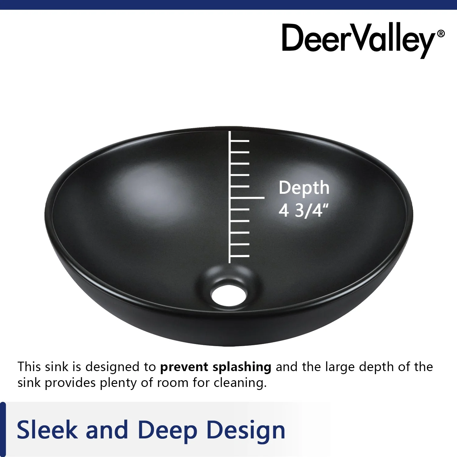 HORIZON 16" x 13" Oval Vessel Bathroom Sink, Without Overflow - Image 12