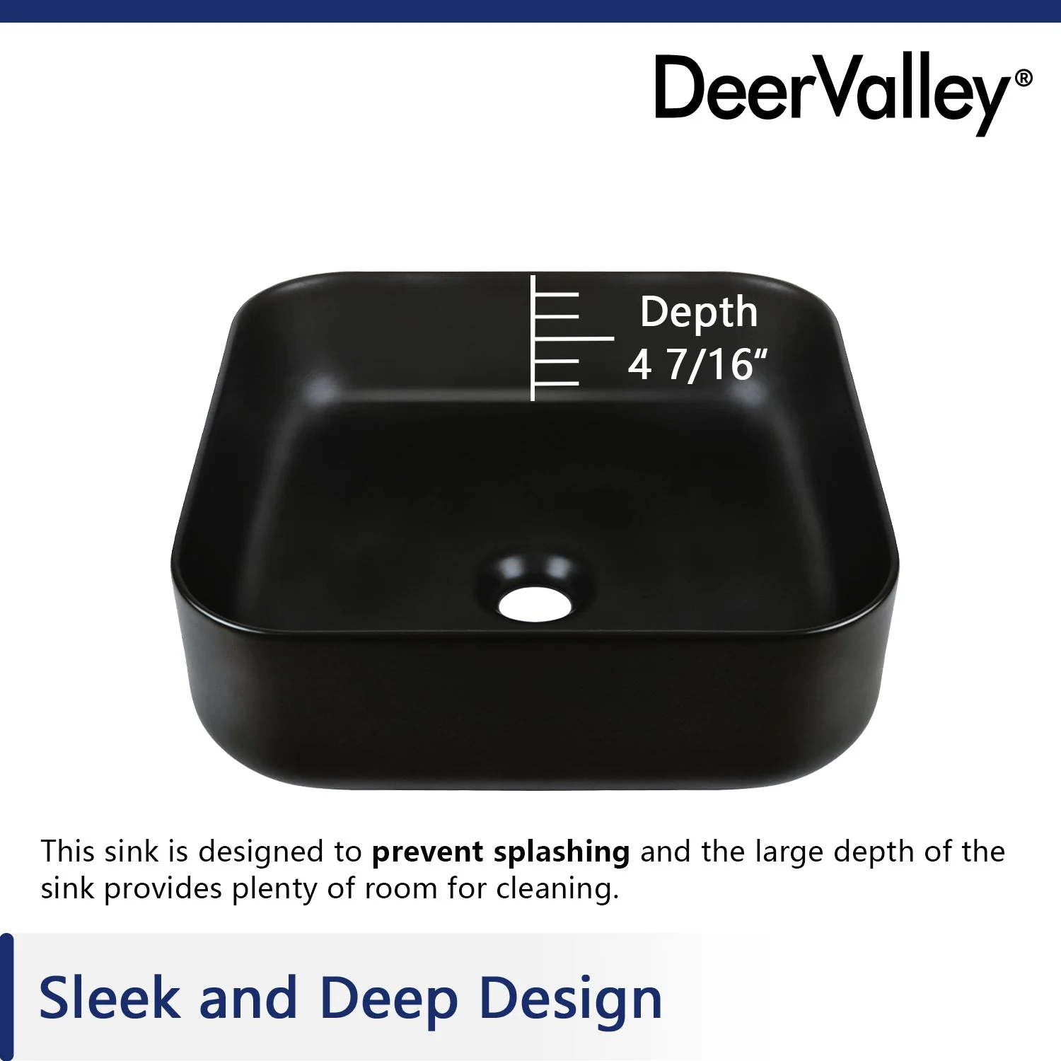 ACE 15.16" Square Vessel Bathroom Sink, Without Overflow With Multiple Colors - Image 15