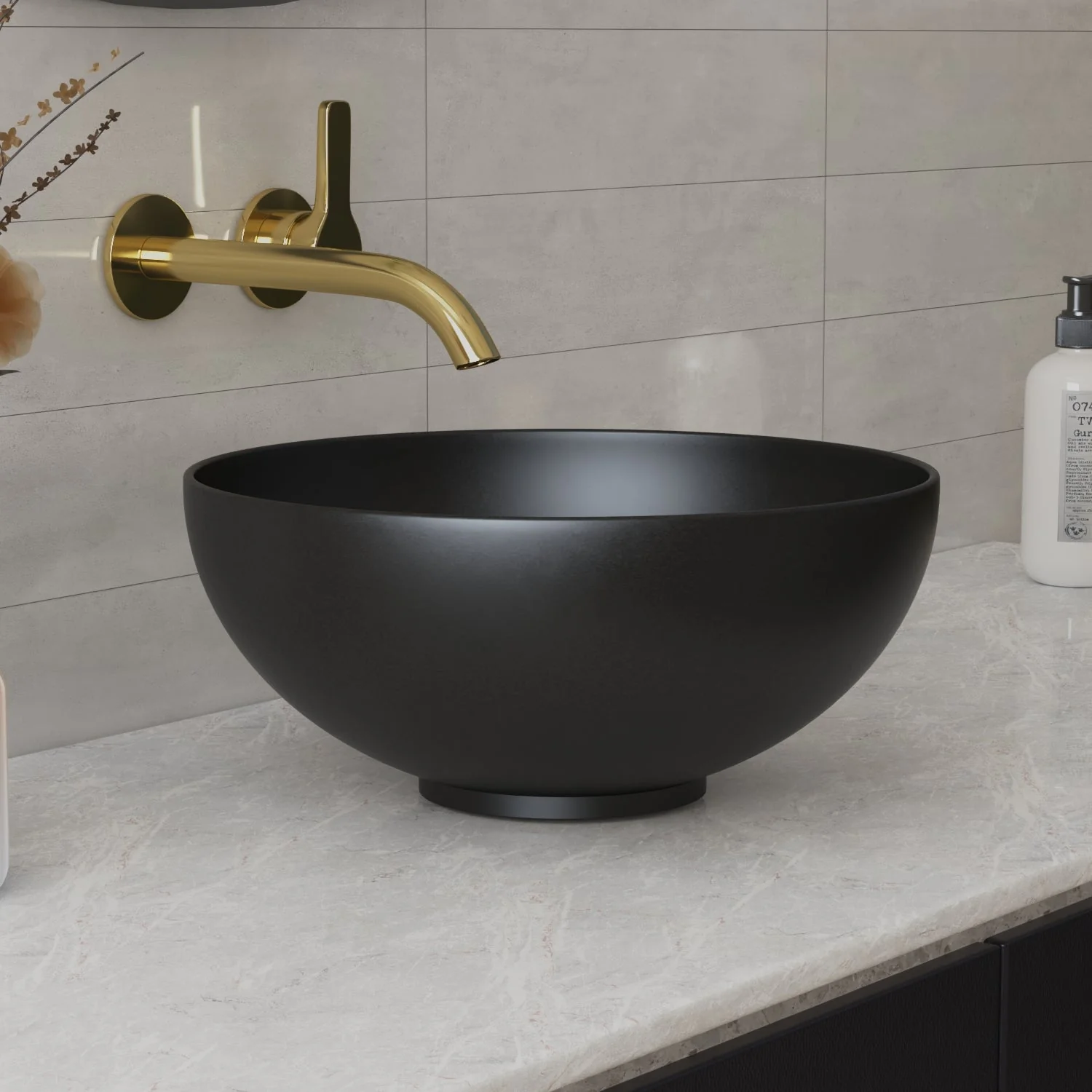 SYMMETRY 12.80" Round Vessel Bathroom Sink, Without Overflow With Multiple Colors - Image 11