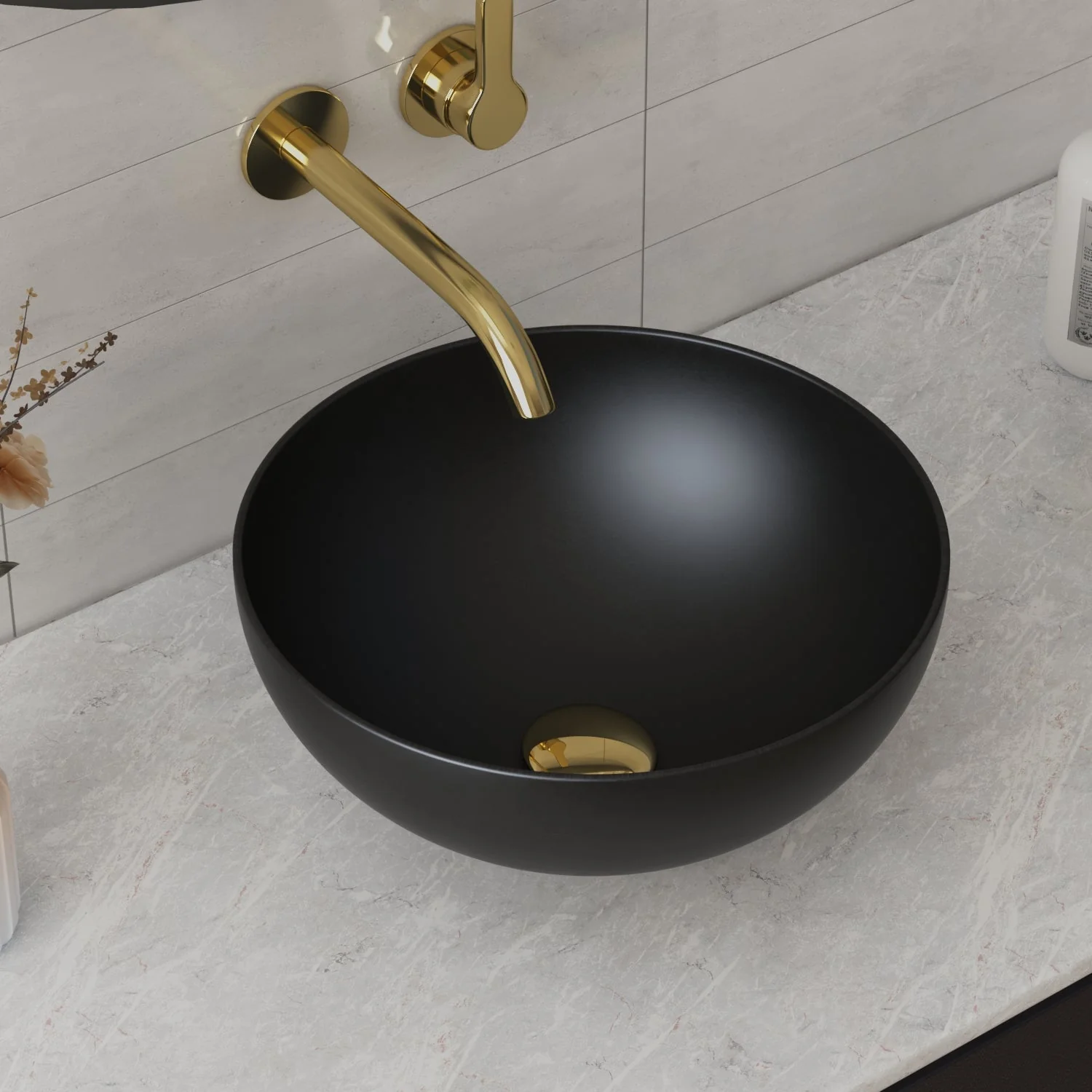 SYMMETRY 12.80" Round Vessel Bathroom Sink, Without Overflow With Multiple Colors - Image 13