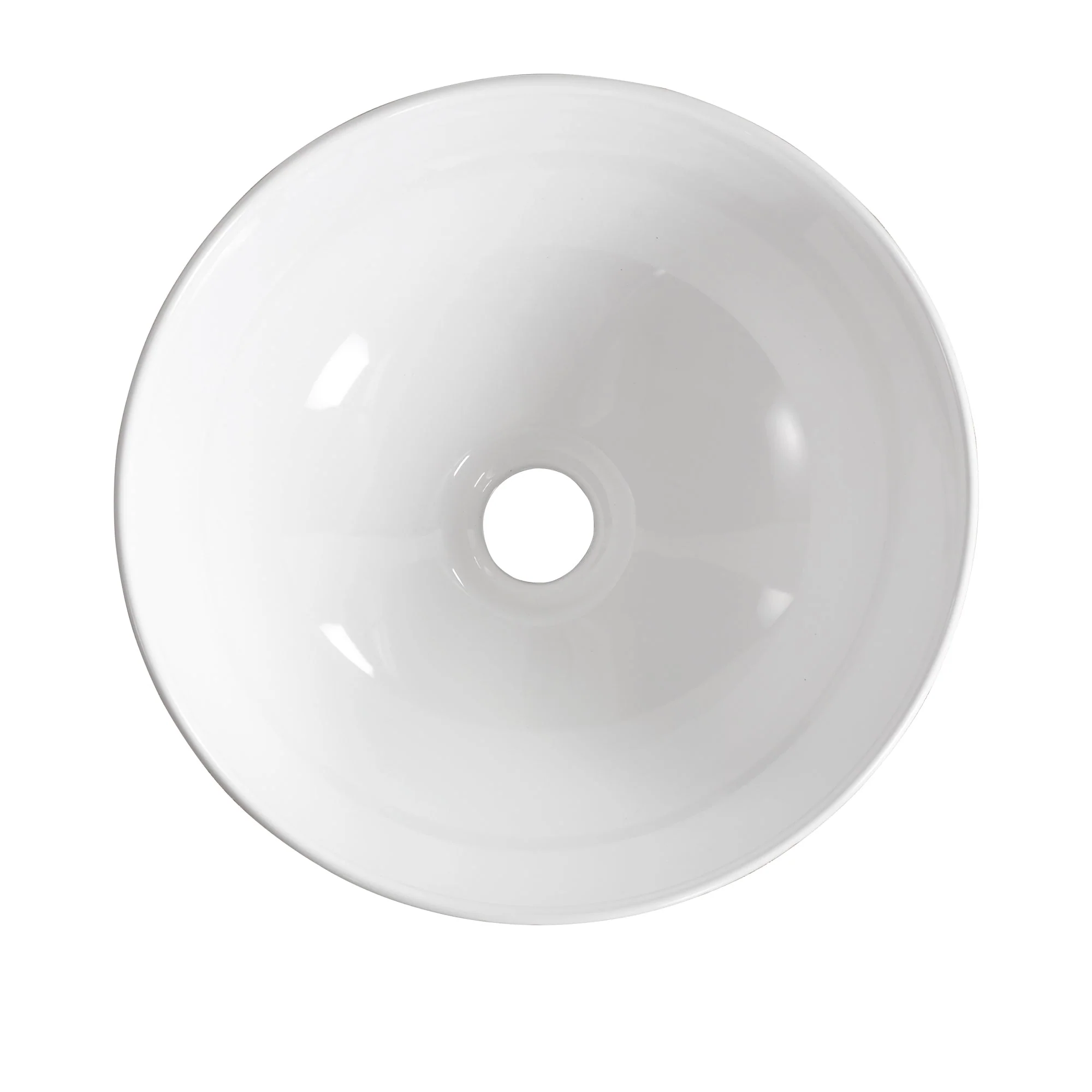 SYMMETRY 12.80" Round Vessel Bathroom Sink, Without Overflow With Multiple Colors - Image 4