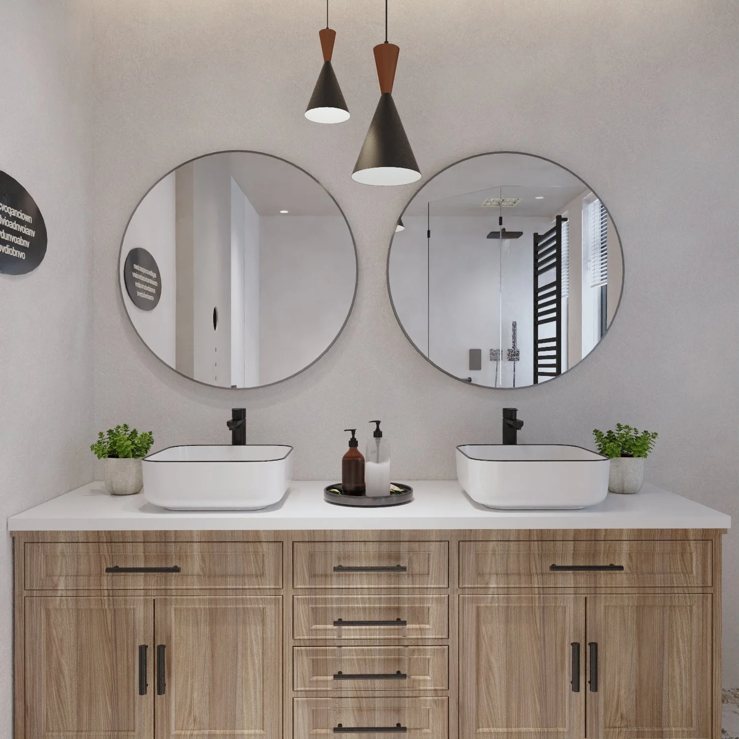 ACE 15" Square Vessel Bathroom Sink, Without Overflow - Image 11