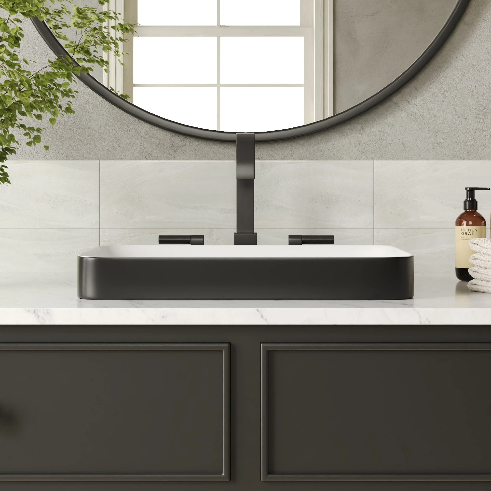 DeerValley DV-1V0047 Vessel Sinks Modern Semi-Recessed Durable Ceramic Easy Clean - Image 21