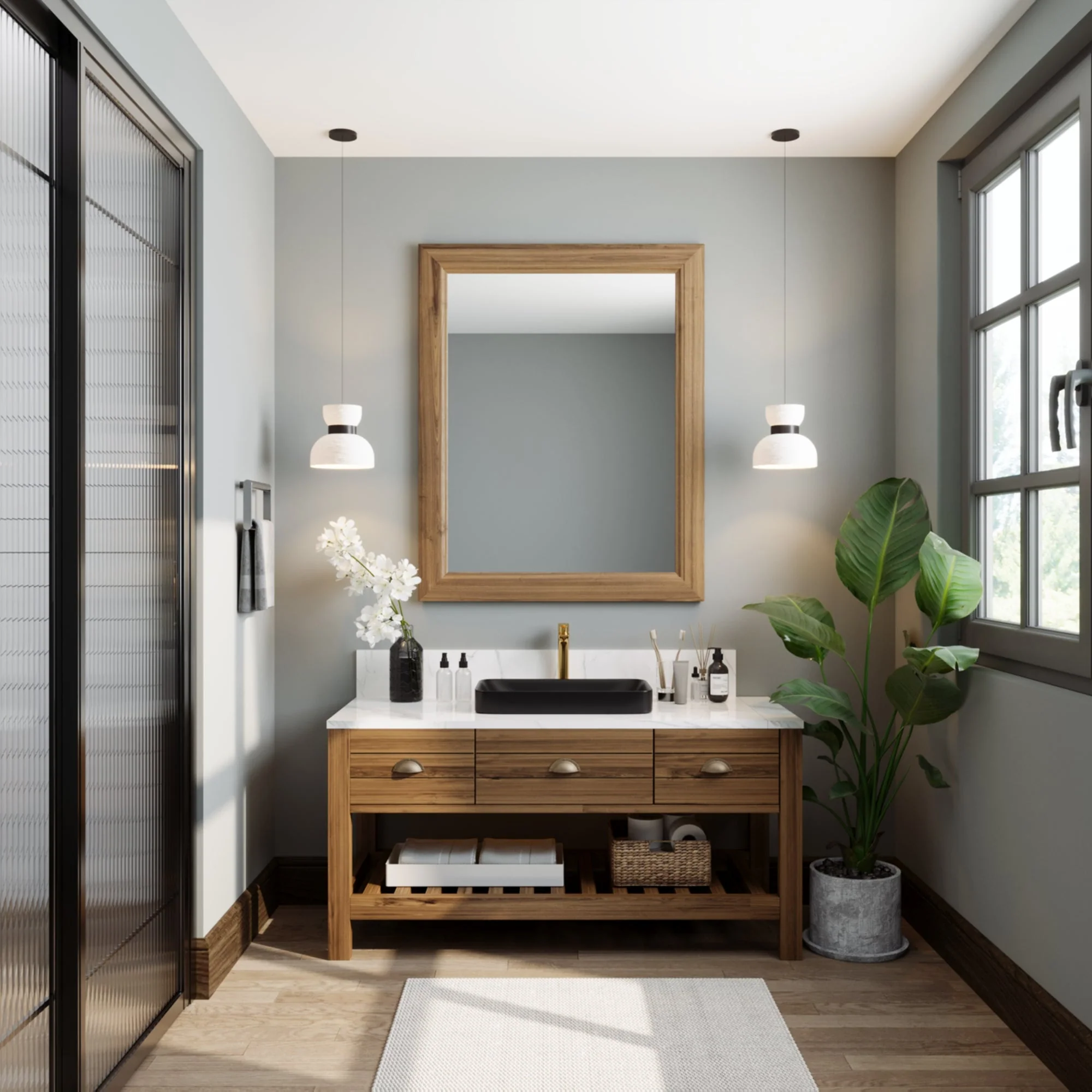 DeerValley DV-1V0047 Vessel Sinks Modern Semi-Recessed Durable Ceramic Easy Clean - Image 27