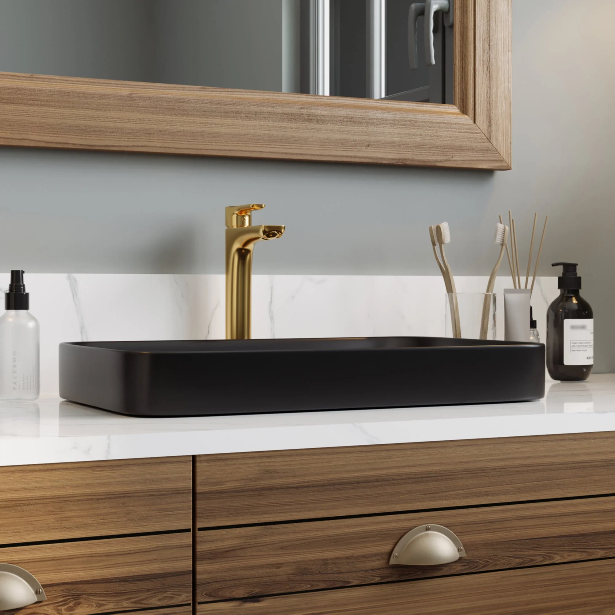 DeerValley DV-1V0047 Vessel Sinks Modern Semi-Recessed Durable Ceramic Easy Clean - Image 28