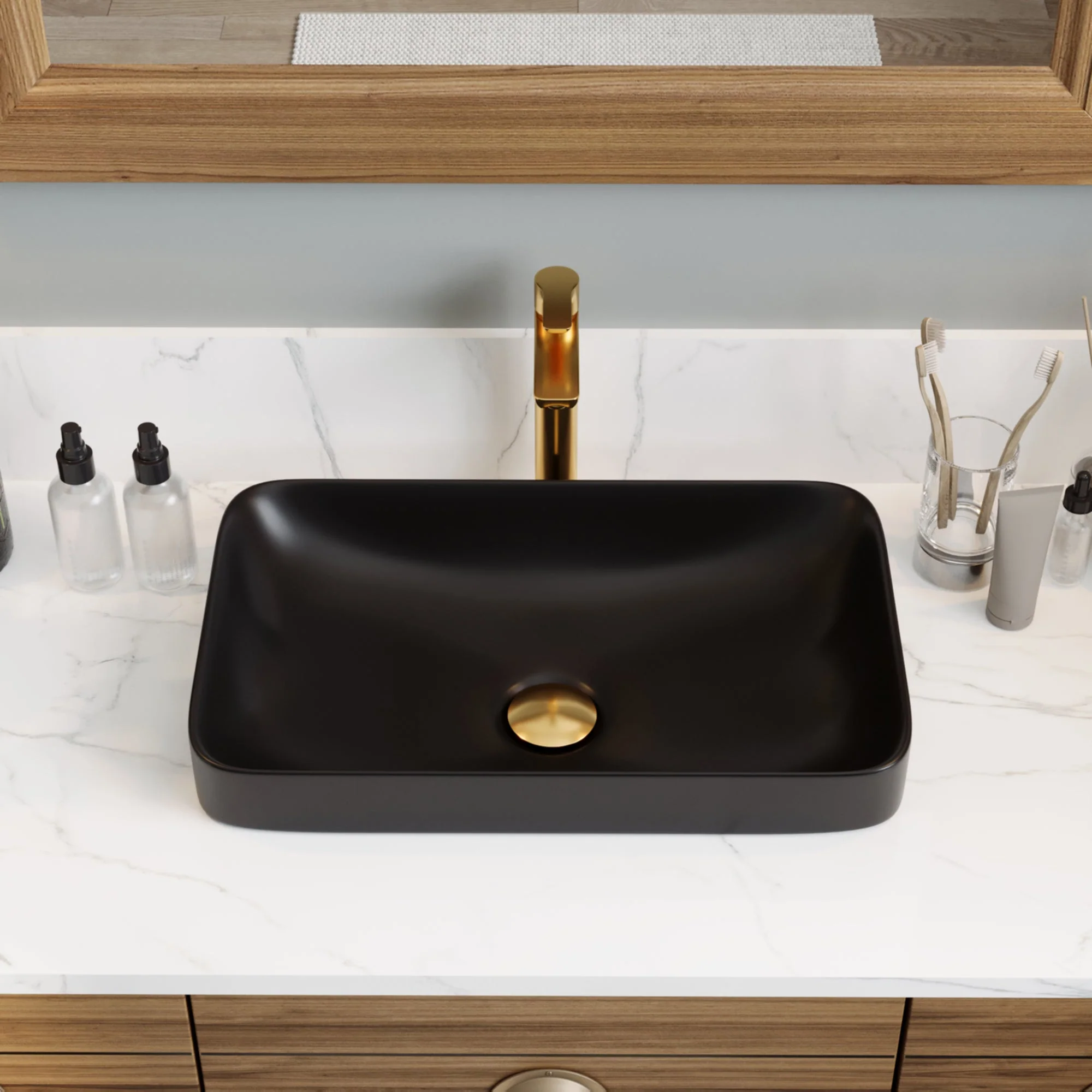 DeerValley DV-1V0047 Vessel Sinks Modern Semi-Recessed Durable Ceramic Easy Clean - Image 30