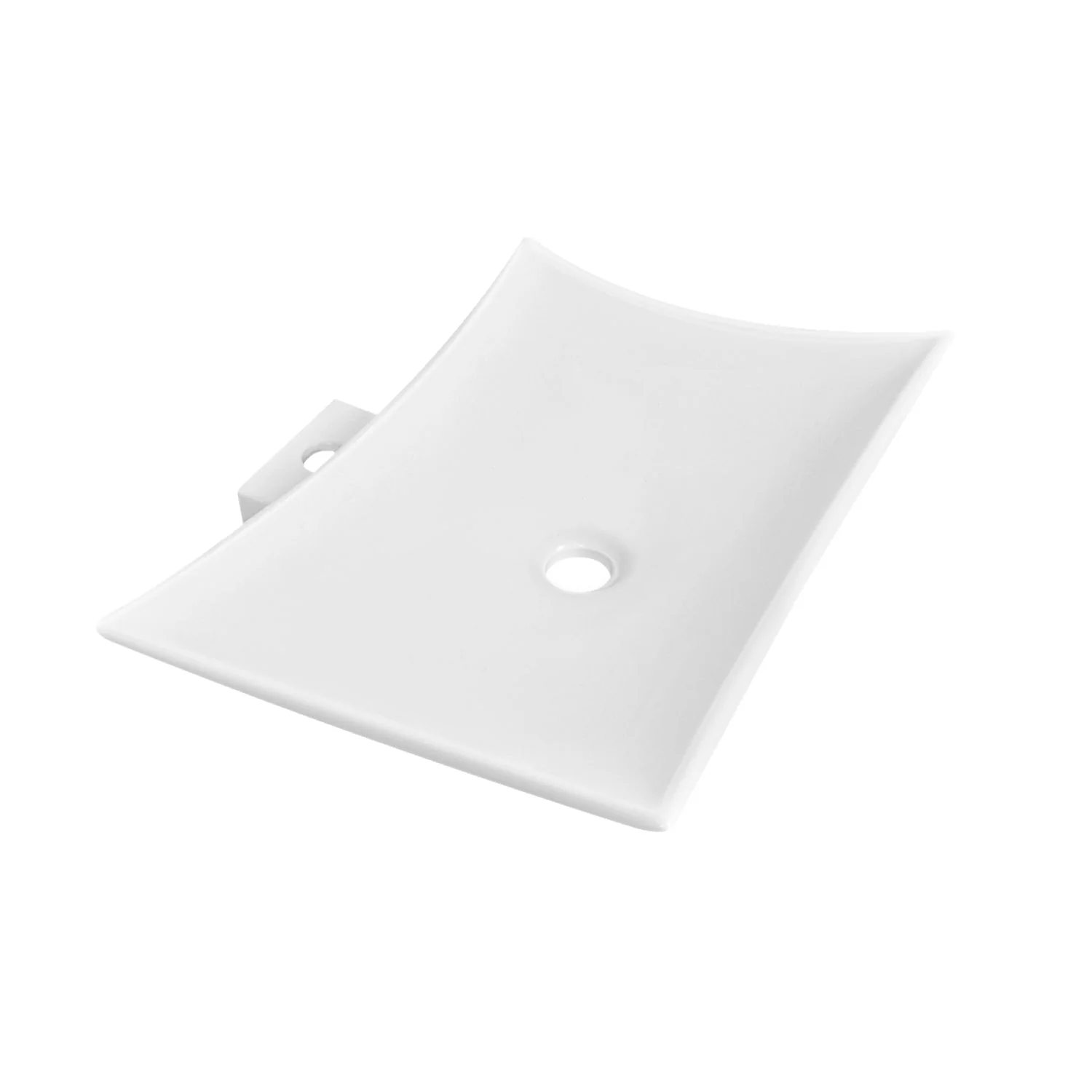 PRISM 22.64" Rectangular Vessel Bathroom Sink, Without Overflow - Image 4