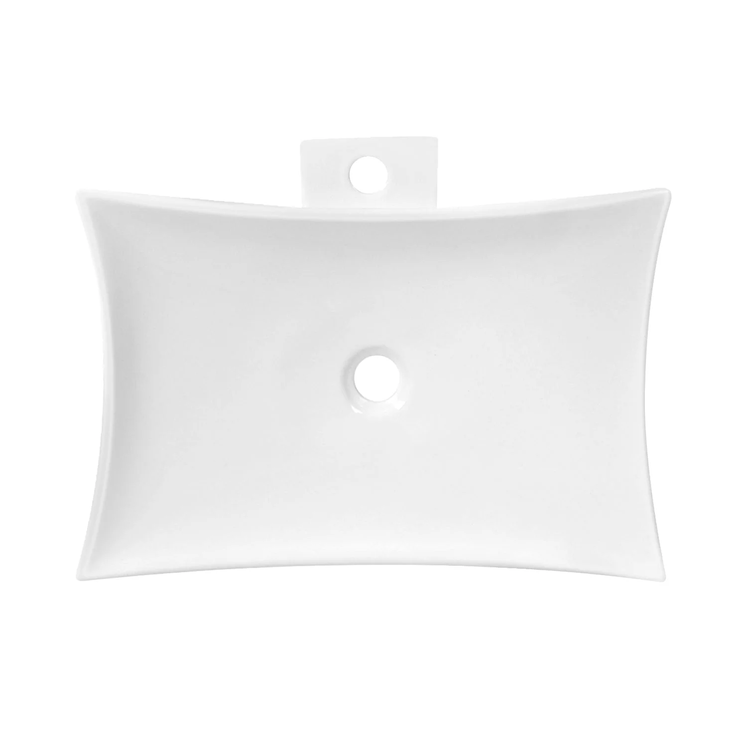 PRISM 22.64" Rectangular Vessel Bathroom Sink, Without Overflow - Image 7