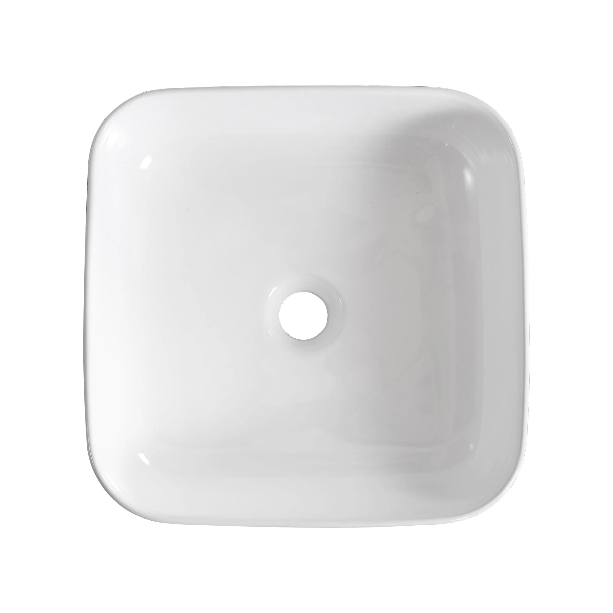 ACE 15" Square Vessel Bathroom Sink, Without Overflow - Image 7