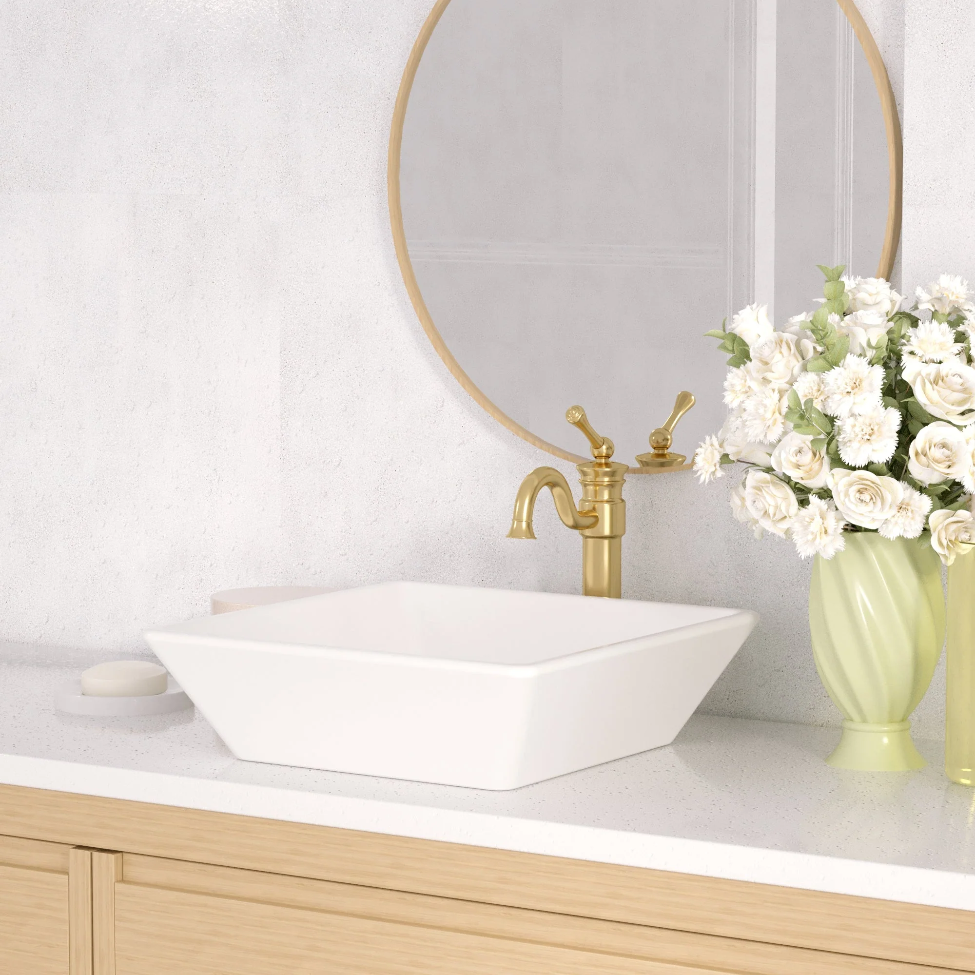 DeerValley DV-1V022 Bathroom Vessel Sink – Elegant & Easy Clean with Scratch Resistant Ceramic - Image 4