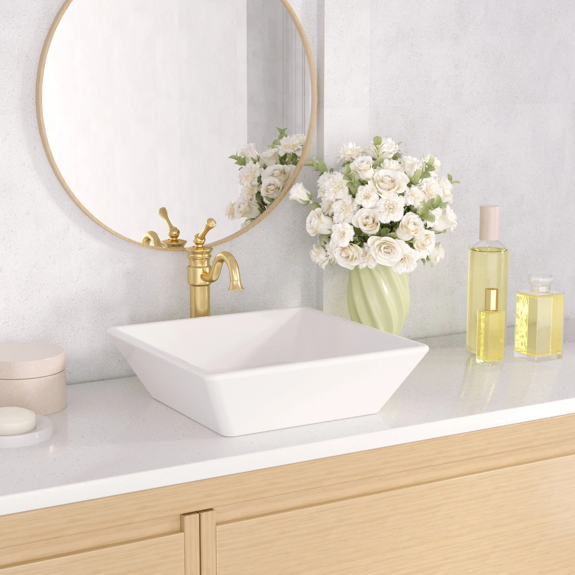 DeerValley DV-1V022 Bathroom Vessel Sink – Elegant & Easy Clean with Scratch Resistant Ceramic - Image 5