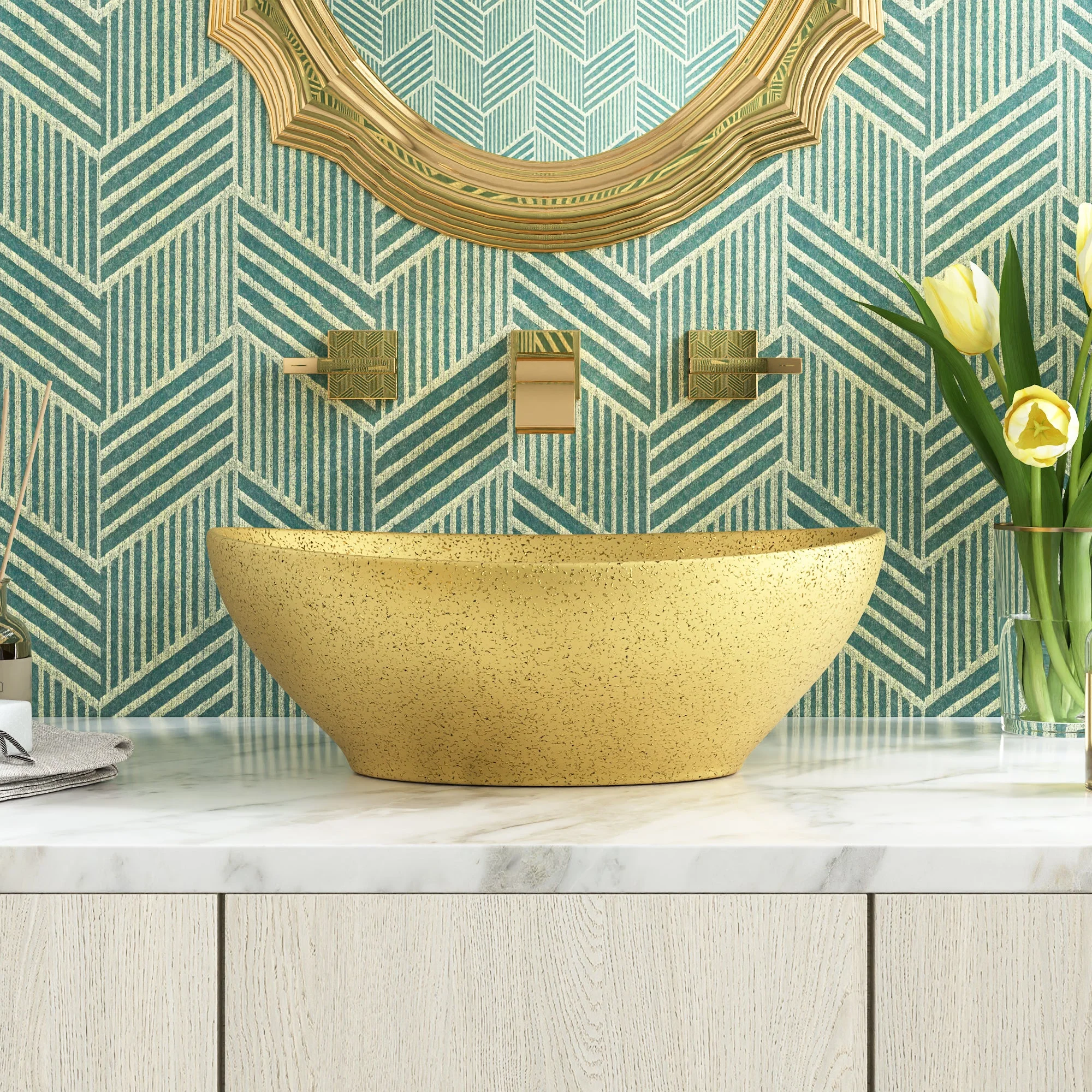 DeerValley DV-1V051 Vessel Bathroom Sink Seamless Scratch-Resistant High-Gloss Easy Clean - Image 14