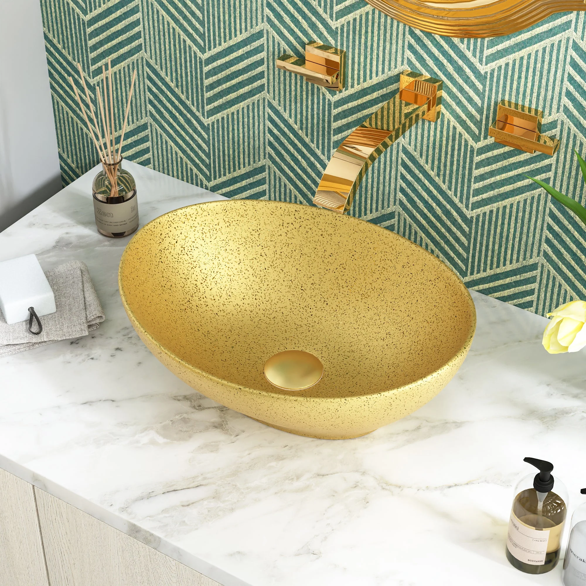 DeerValley DV-1V051 Vessel Bathroom Sink Seamless Scratch-Resistant High-Gloss Easy Clean - Image 17