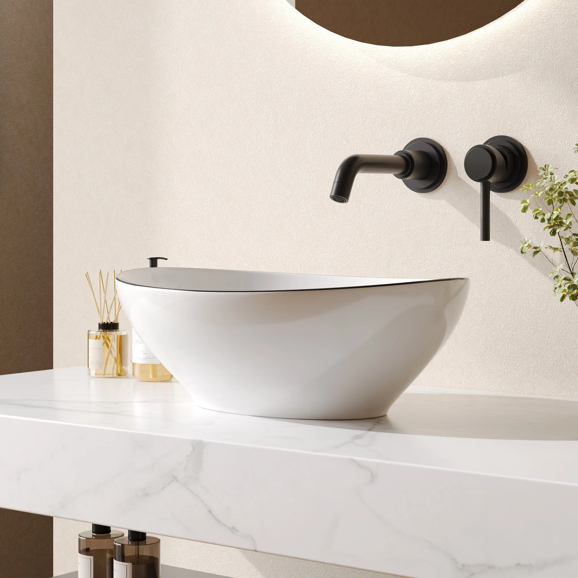 DeerValley DV-1V051 Vessel Bathroom Sink Seamless Scratch-Resistant High-Gloss Easy Clean - Image 27