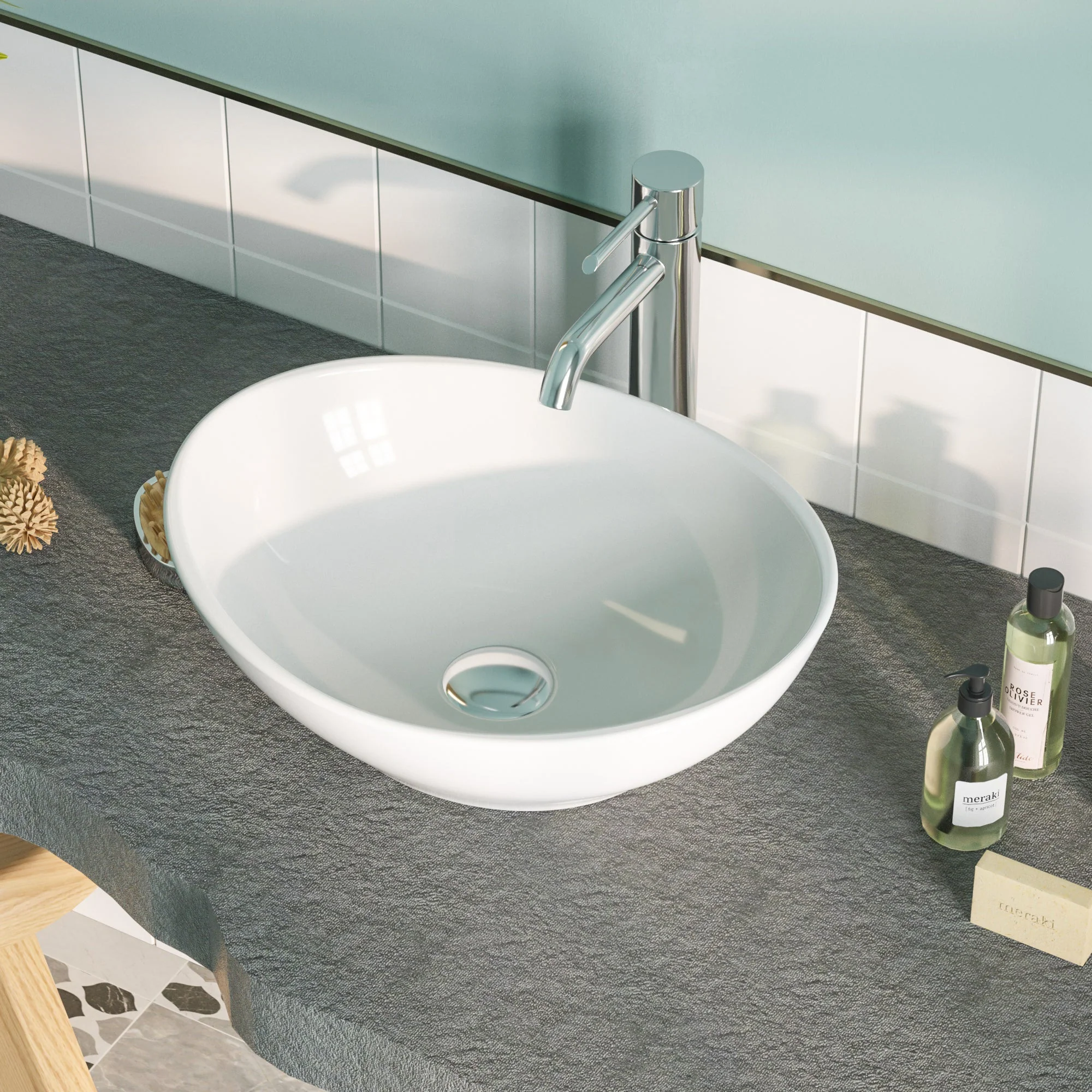 DeerValley DV-1V051 Vessel Bathroom Sink Seamless Scratch-Resistant High-Gloss Easy Clean - Image 4