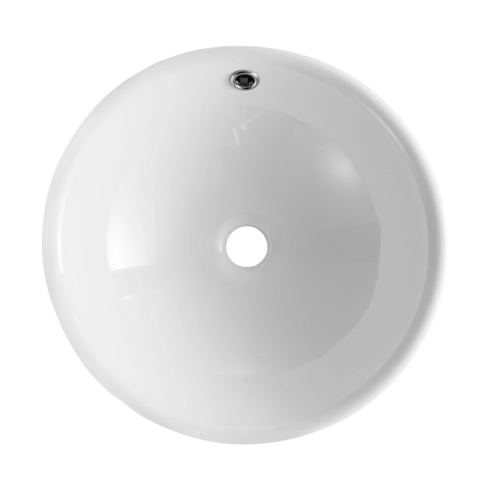 SYMMETRY 16.54" Round Vessel Bathroom Sink, Overflow Hole - Image 6