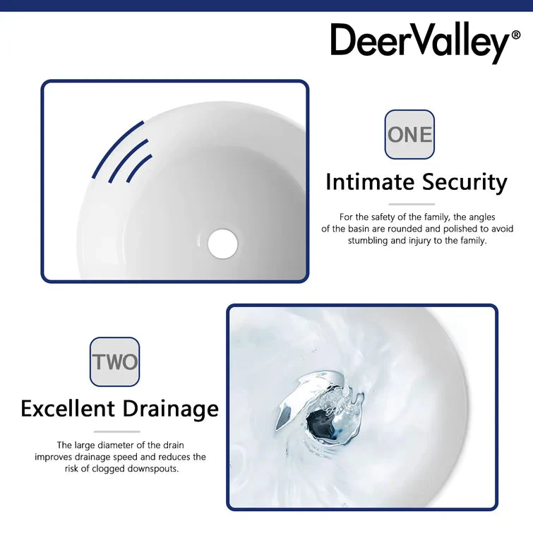 SYMMETRY 16" Round Vessel Bathroom Sink, Without Overflow - Image 11