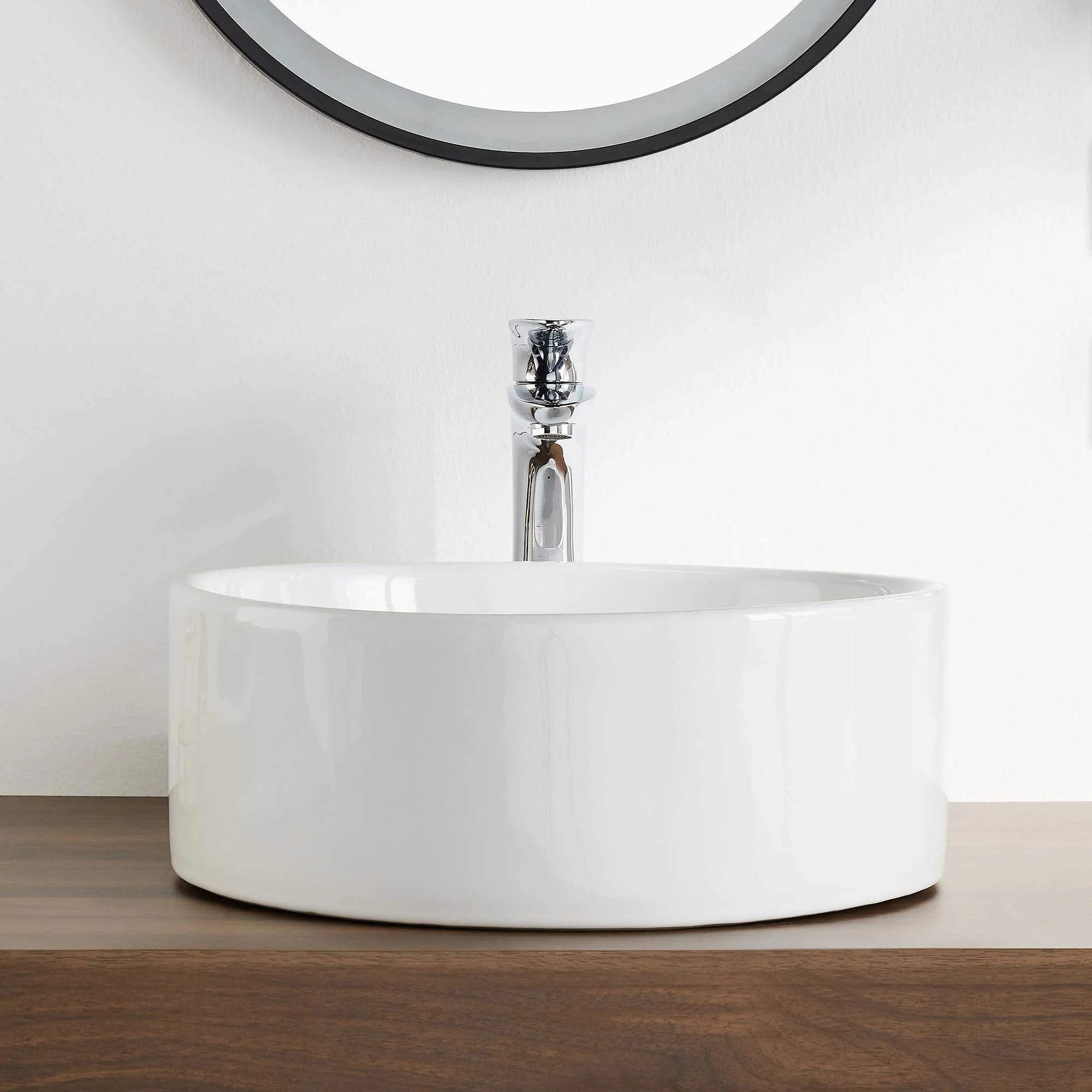 SYMMETRY 16" Round Vessel Bathroom Sink, Without Overflow - Image 5