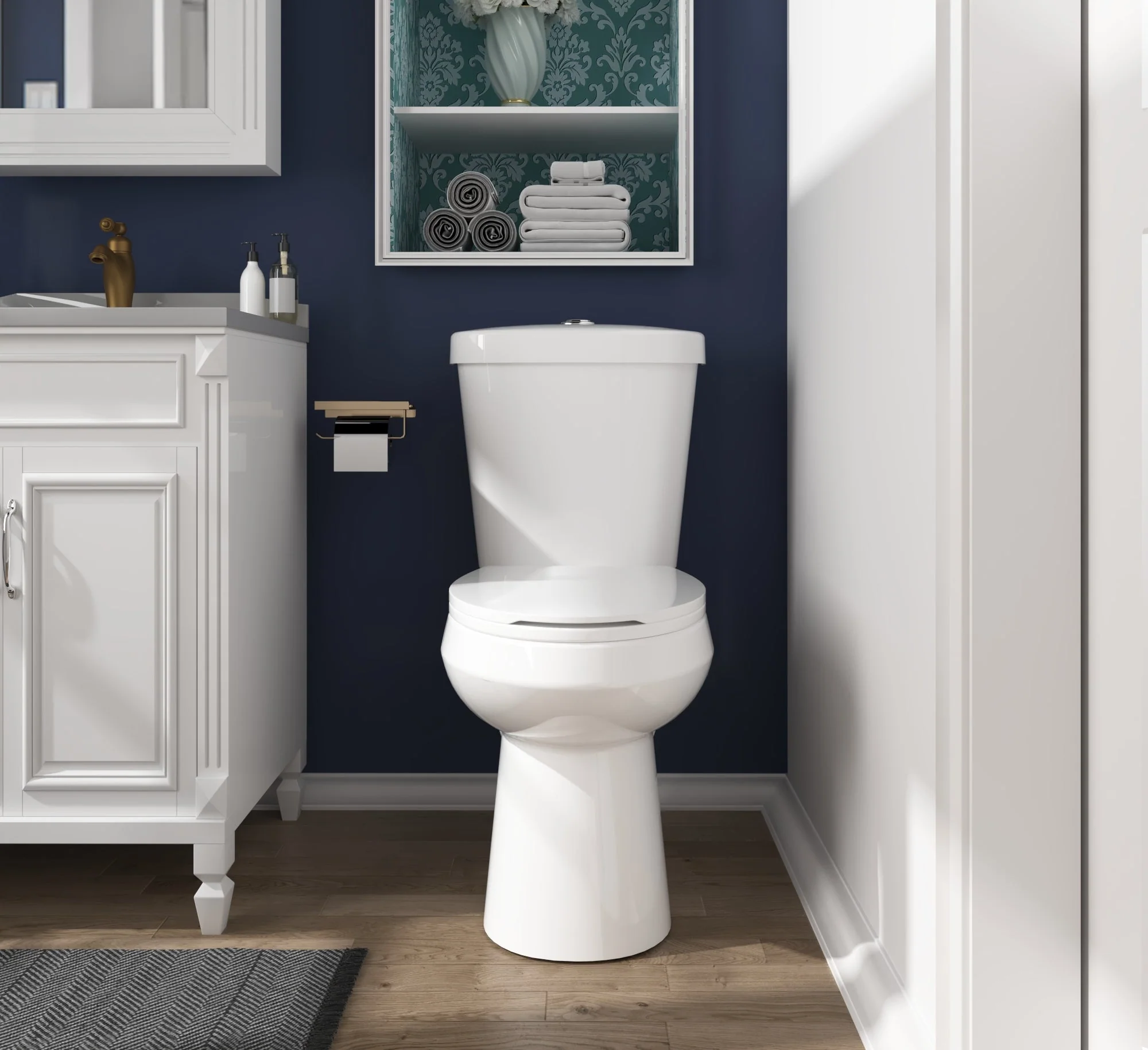 DYNASTY Two-Piece Elongated Toilet, 12" Rough-in Dual-Flush - Image 3