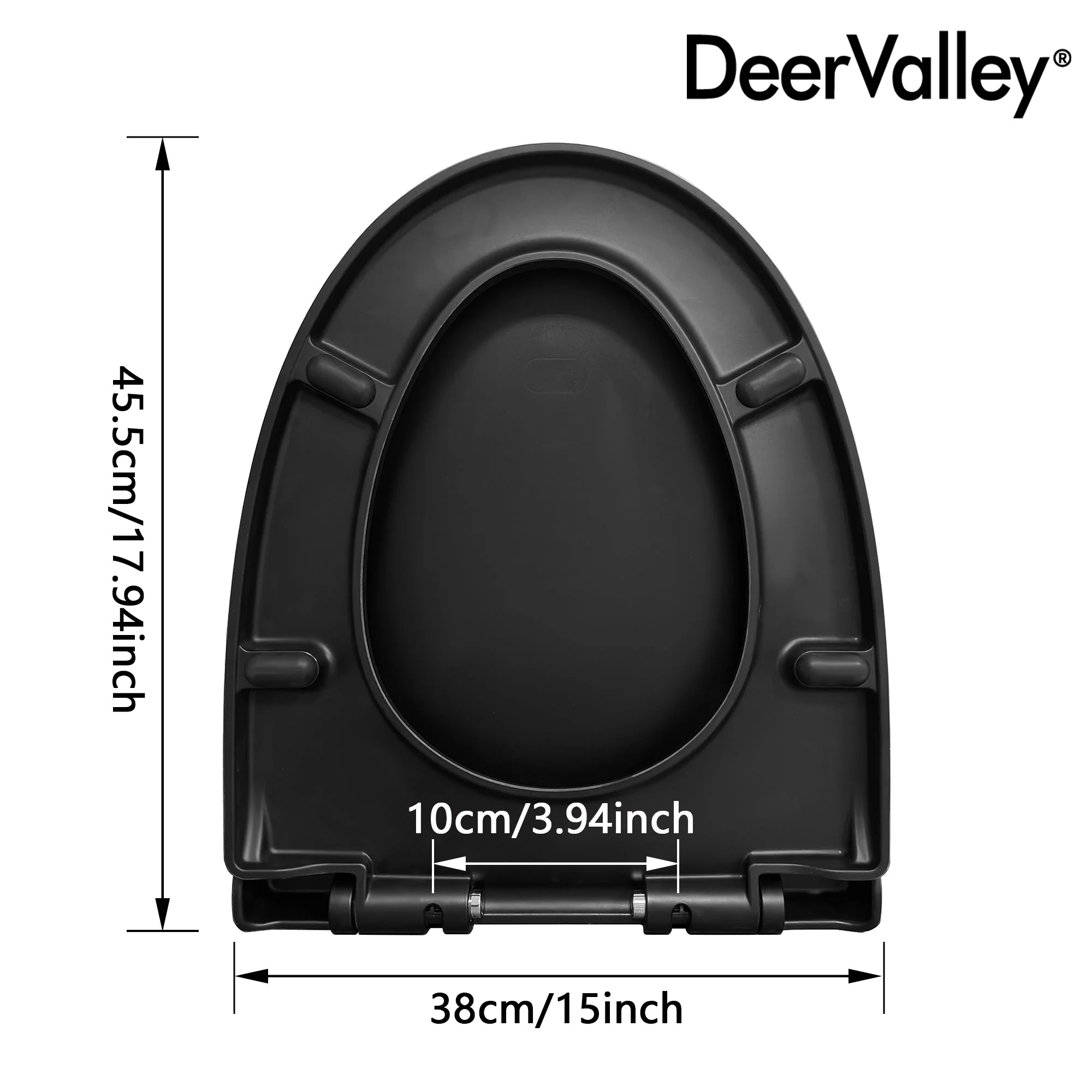 DeerValley DV-F0027S11 Quick-Release Soft-Close Elongated Urea Formaldehyde Resin (UF) Toilet Seat  (Fit with DV-1F0027 ) - Image 5