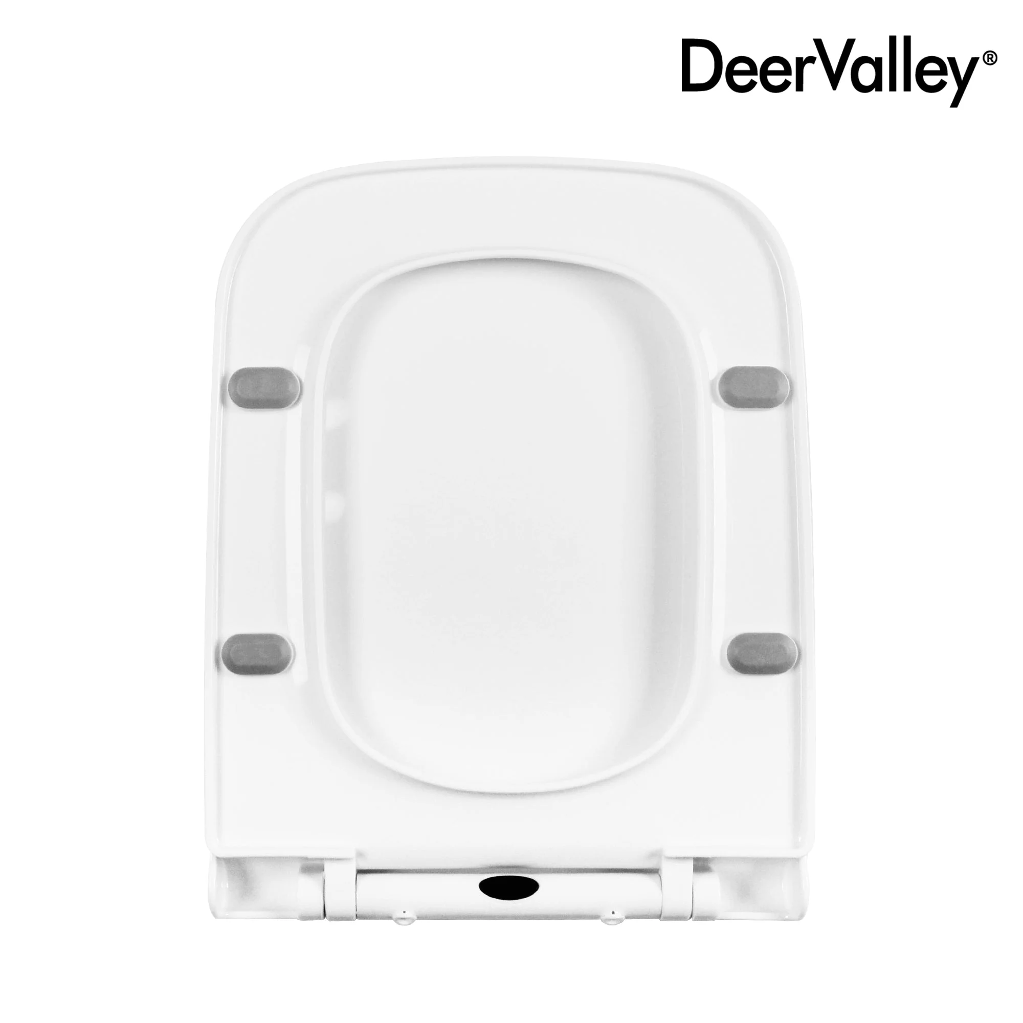 DeerValley DV-F0071S11 Quick-Release Soft-Close Square Plastic Polypropylene (PP) Toilet Seat  (Fit with DV-1F0071/DV-1F0072) - Image 2