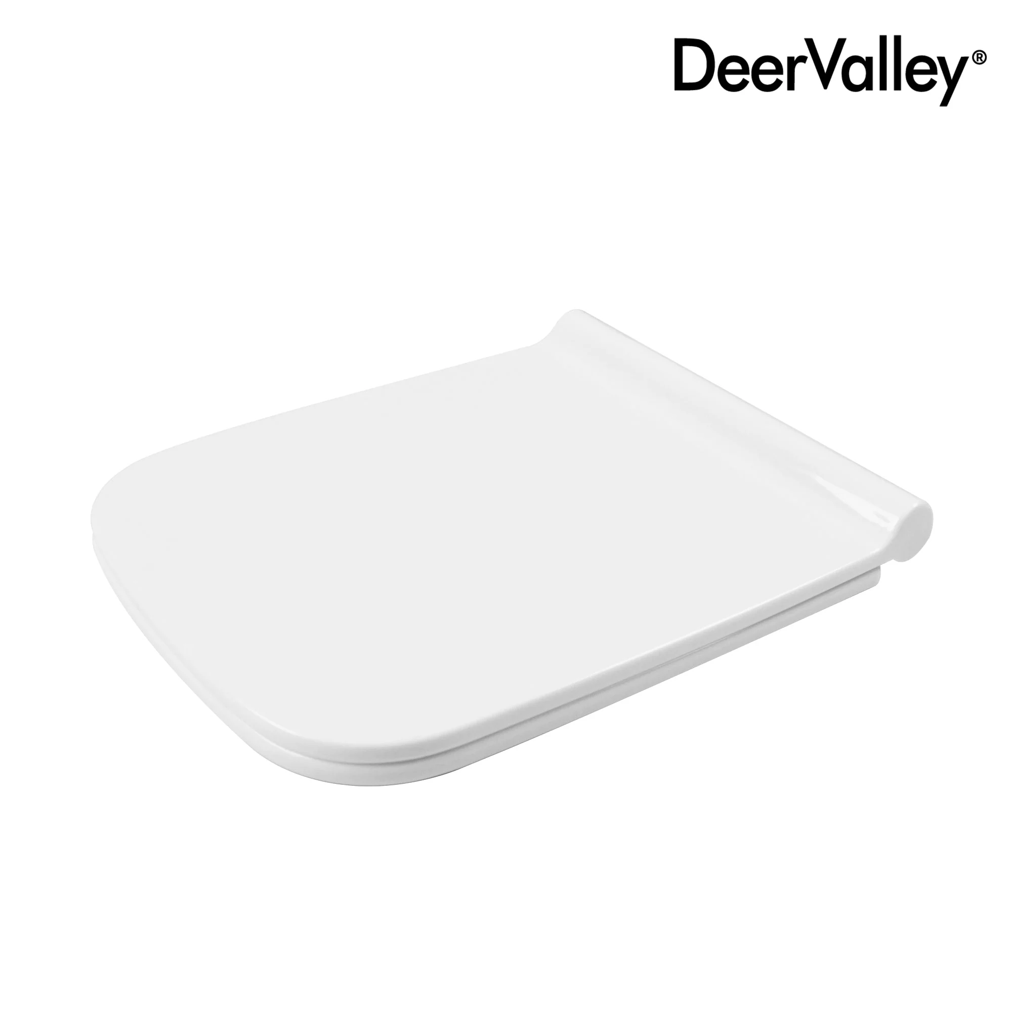 DeerValley DV-F0071S11 Quick-Release Soft-Close Square Plastic Polypropylene (PP) Toilet Seat  (Fit with DV-1F0071/DV-1F0072) - Image 4