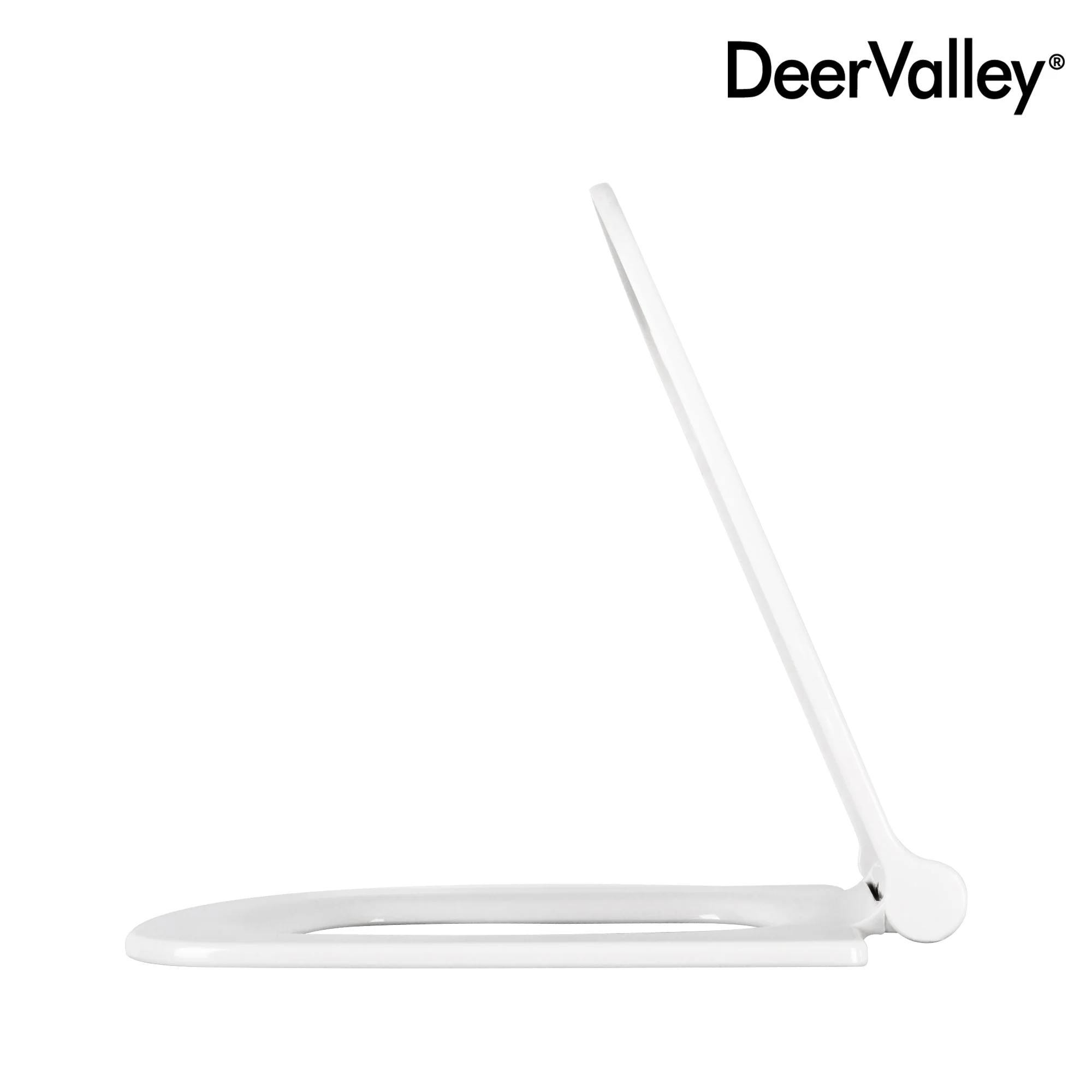 DeerValley DV-F0071S11 Quick-Release Soft-Close Square Plastic Polypropylene (PP) Toilet Seat  (Fit with DV-1F0071/DV-1F0072) - Image 5