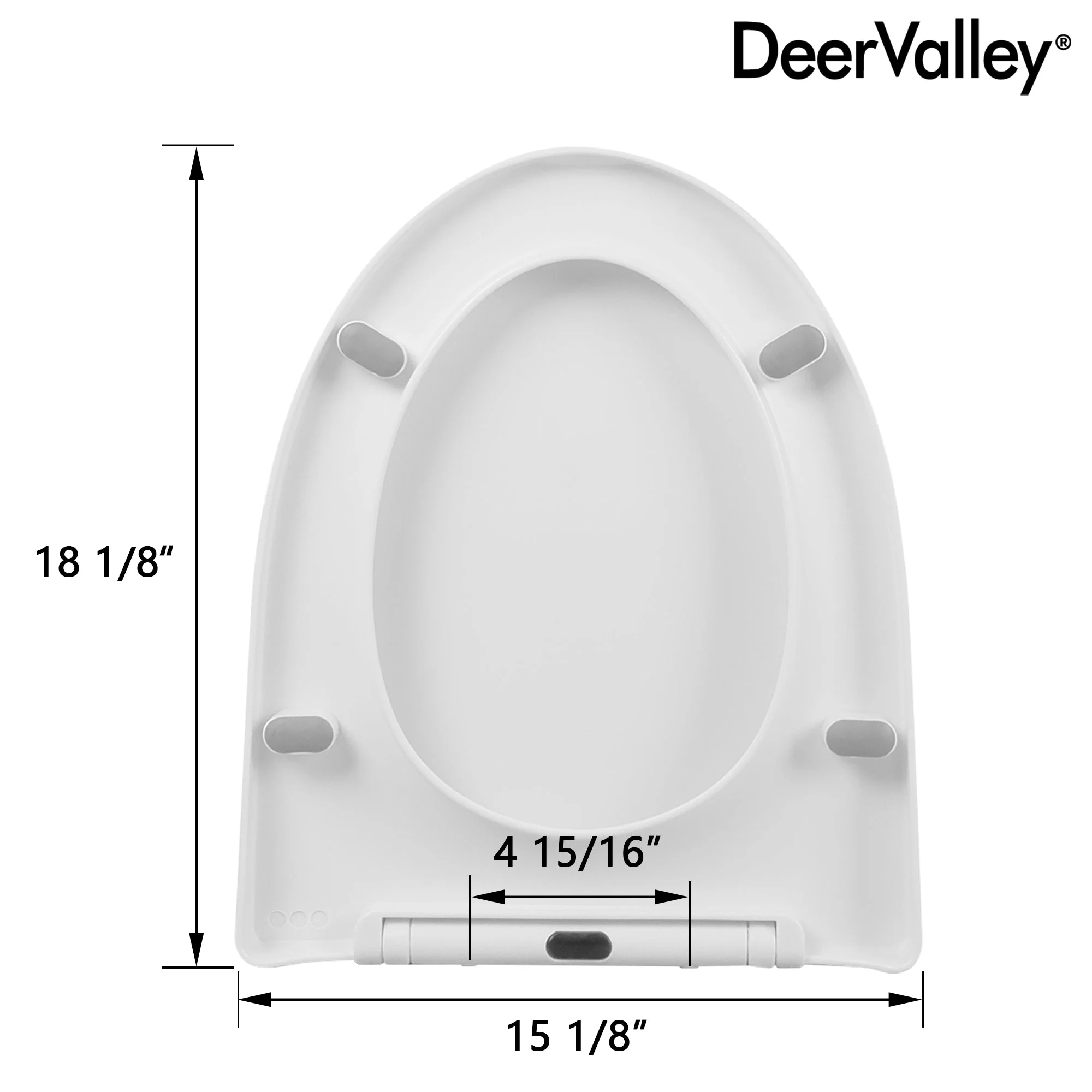 DeerValley DV-F0073S11 Quite-Close Easy to Install Plastic Polypropylene Toilet Seat (Fit with DV-1F0073) - Image 3