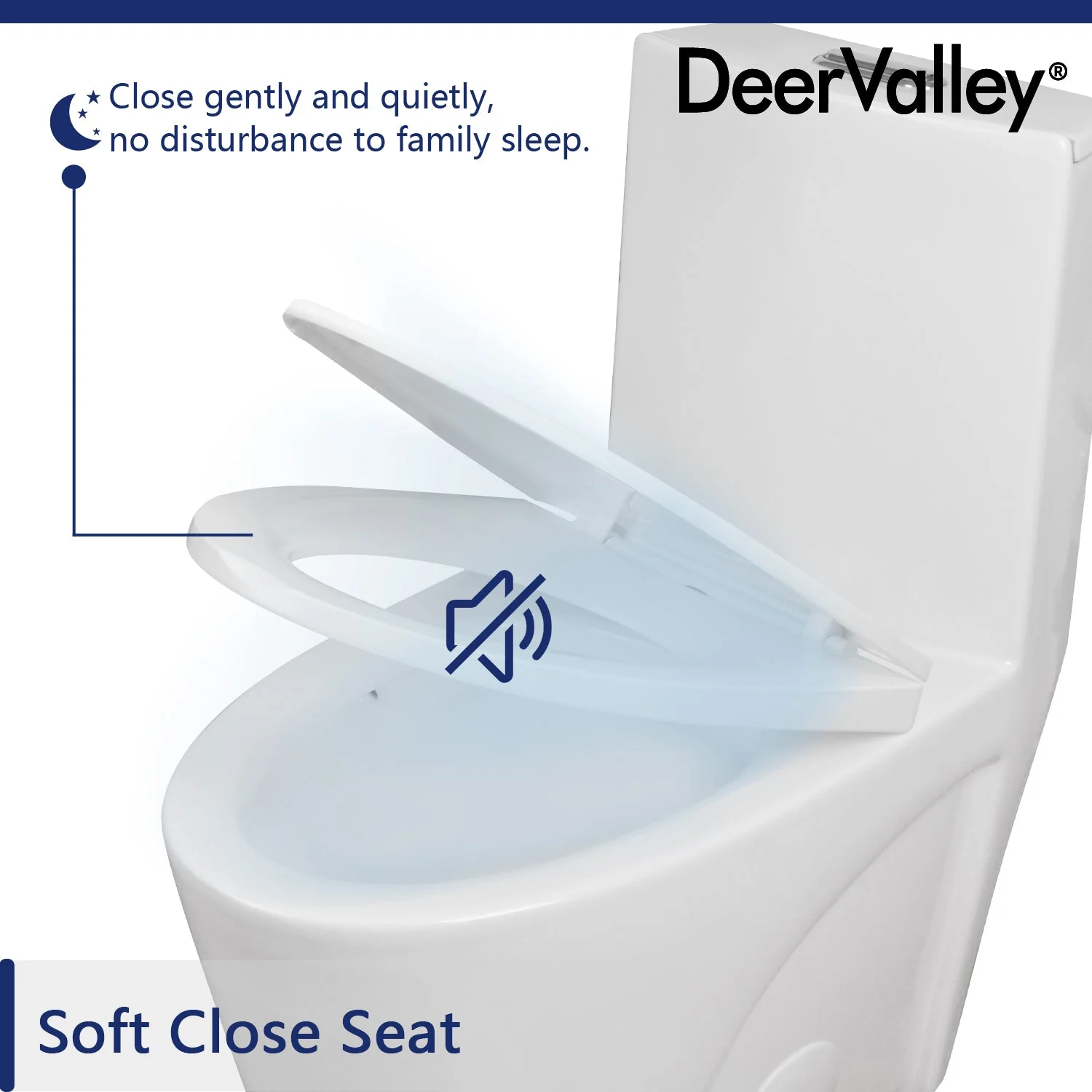 DeerValley DV-F102S11 Quick-Release Plastic Elongated polypropylene Toilet Seat (Fit with DV-1F52102) - Image 5