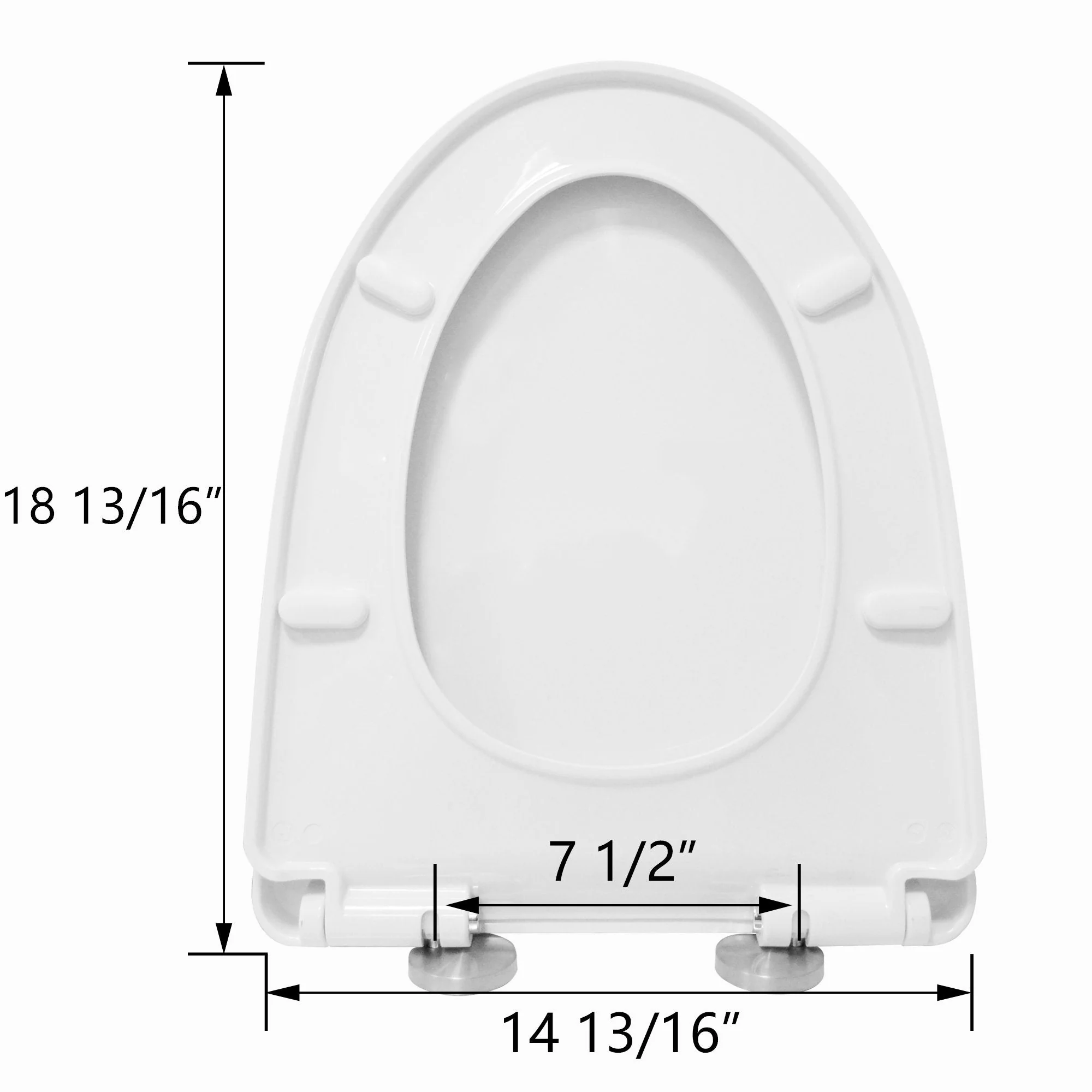 DeerValley DV-F626S11 Quick-Release Quiet-Close Plastic Elongated Polypropylene Toilet Seat (Fit with DV-1F52626/DV-1F52676/DV-1F52677) - Image 3